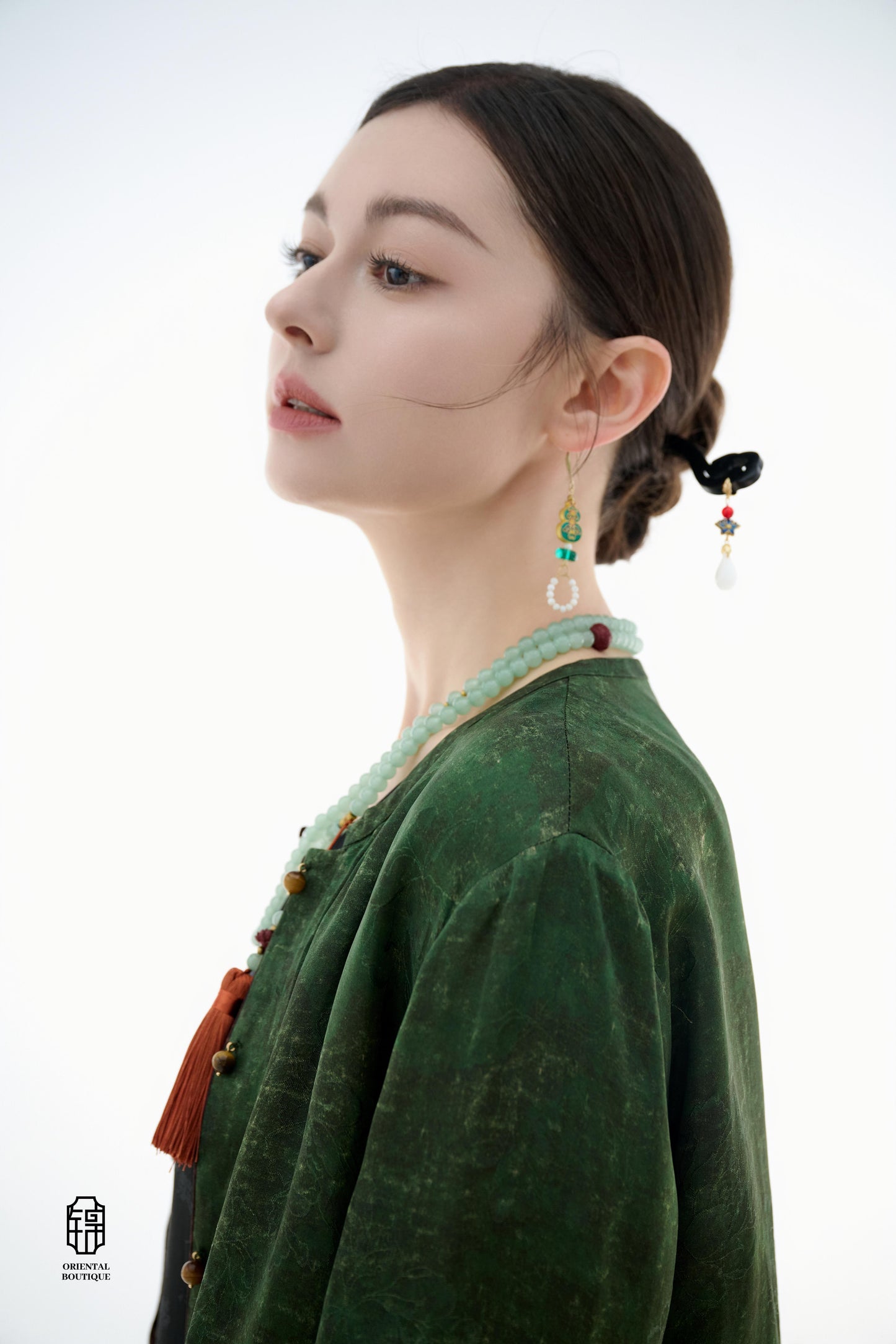 Serene Collection - Emerald Glow Necklace - ORIENTAL BOUTIQUE