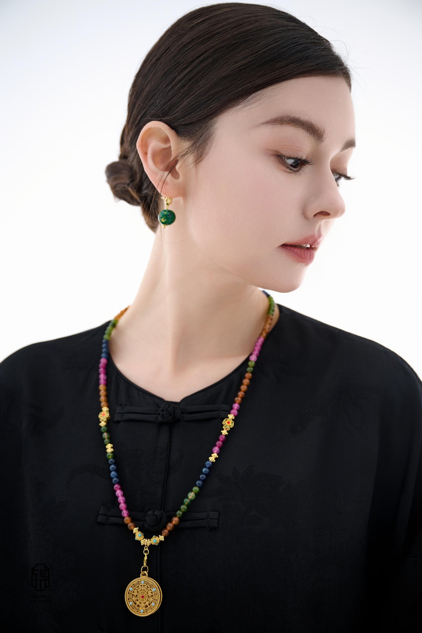 Emerald Starburst Earrings - ORIENTAL BOUTIQUE
