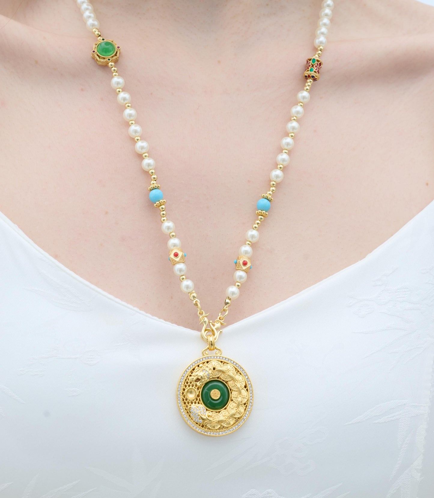 Celestial Dragon Pearl Necklace
