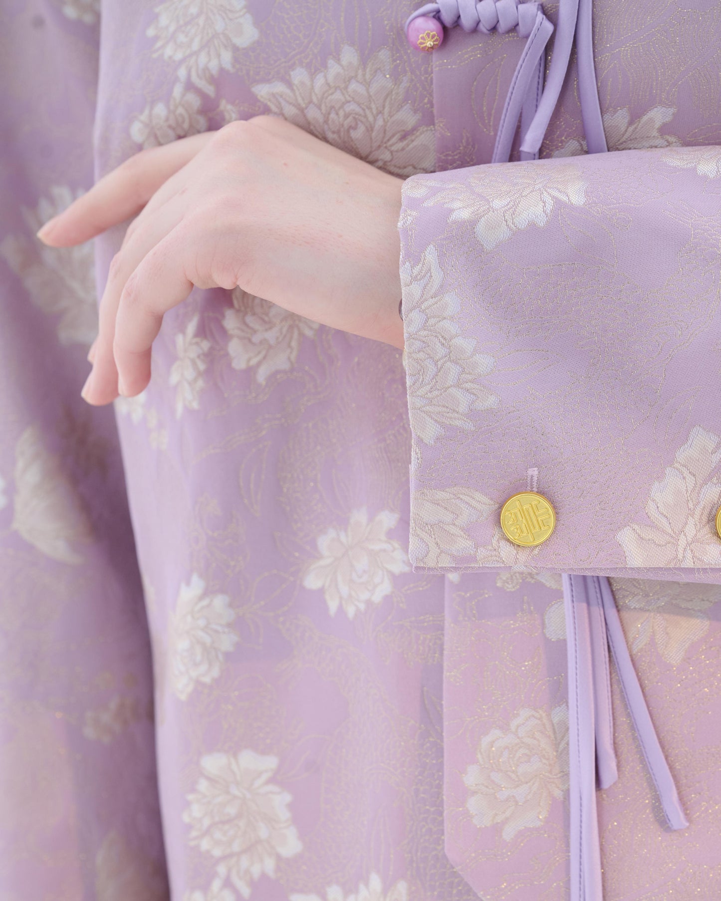 Chinese Silk Jacket - Lavender Blossom Traditional Style