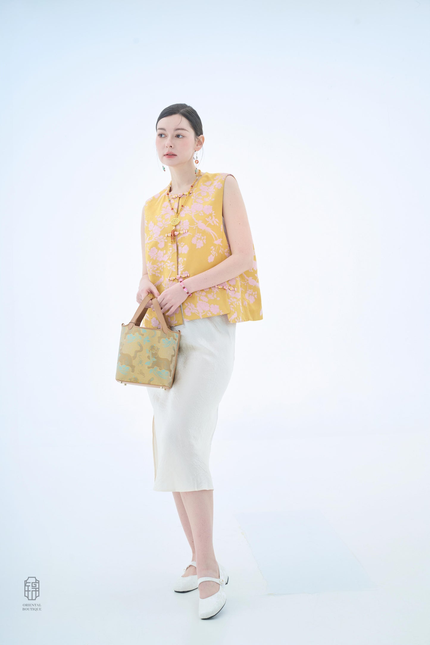 Amber Guardian Brocade Tote