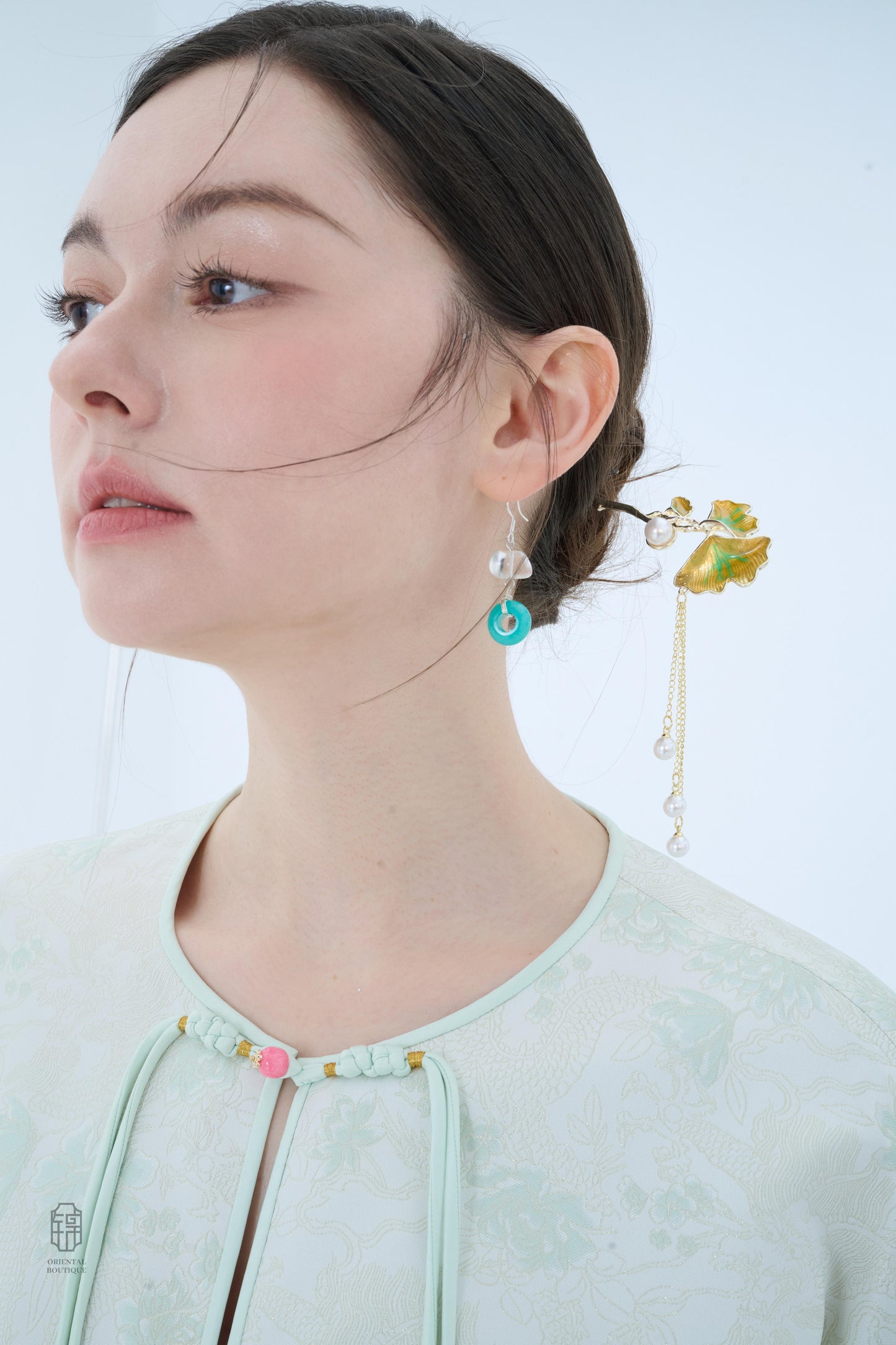 Ocean Whisper Donut Jade Earrings