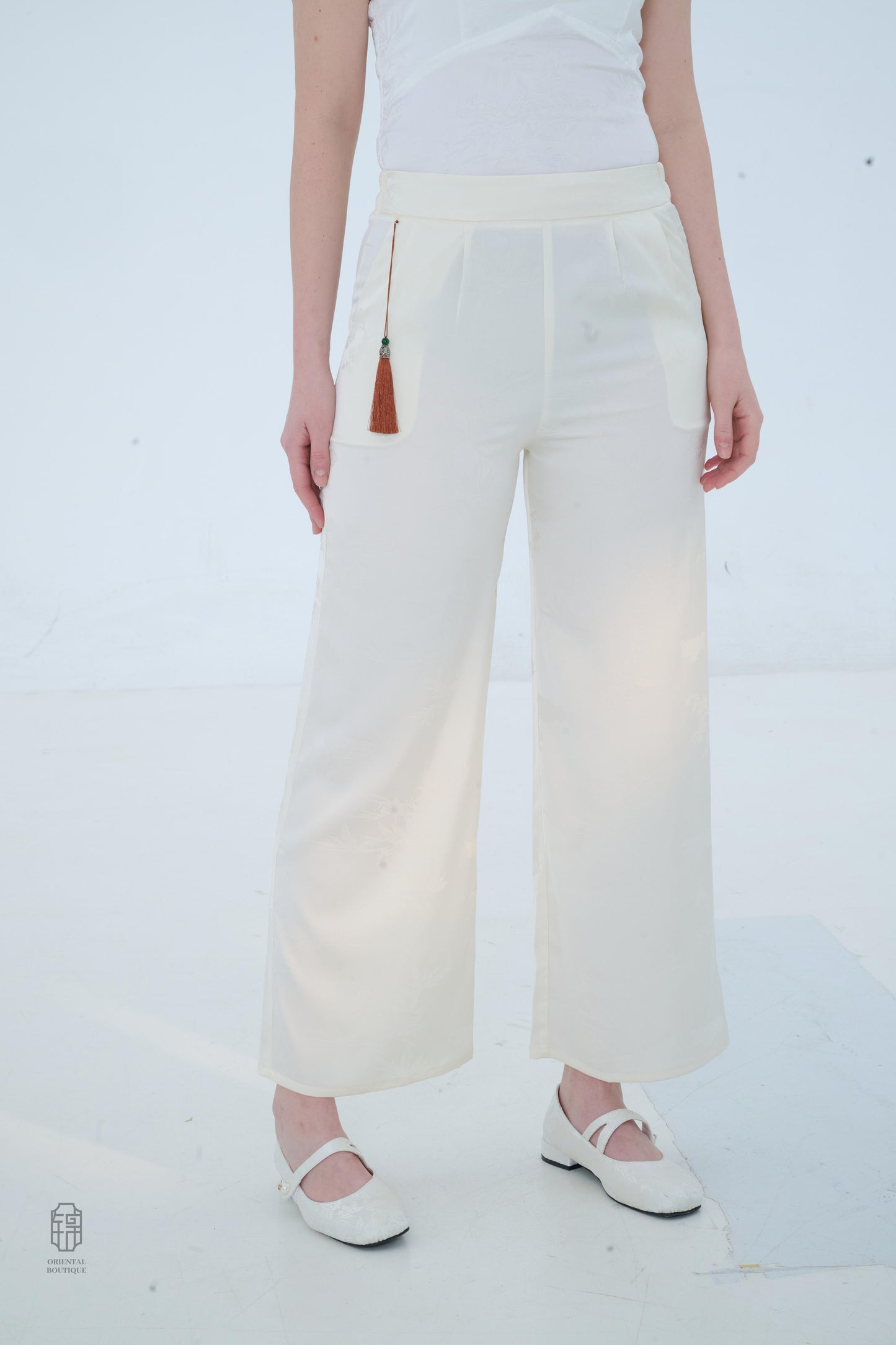 Chinese Silk Pants - Whispers of Bamboo Traditional Style