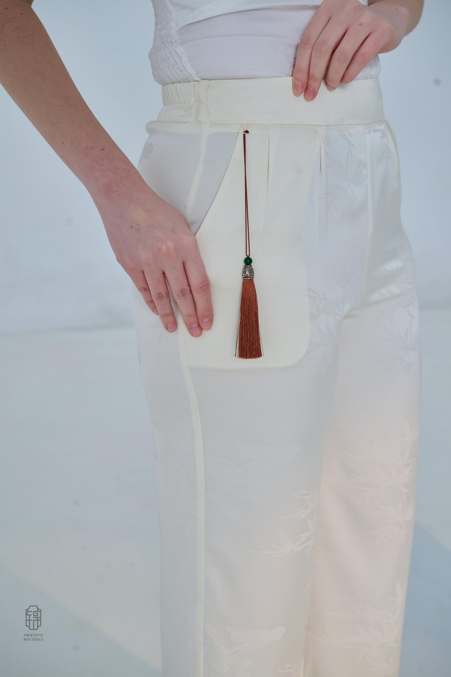 Chinese Silk Pants - Whispers of Bamboo Traditional Style