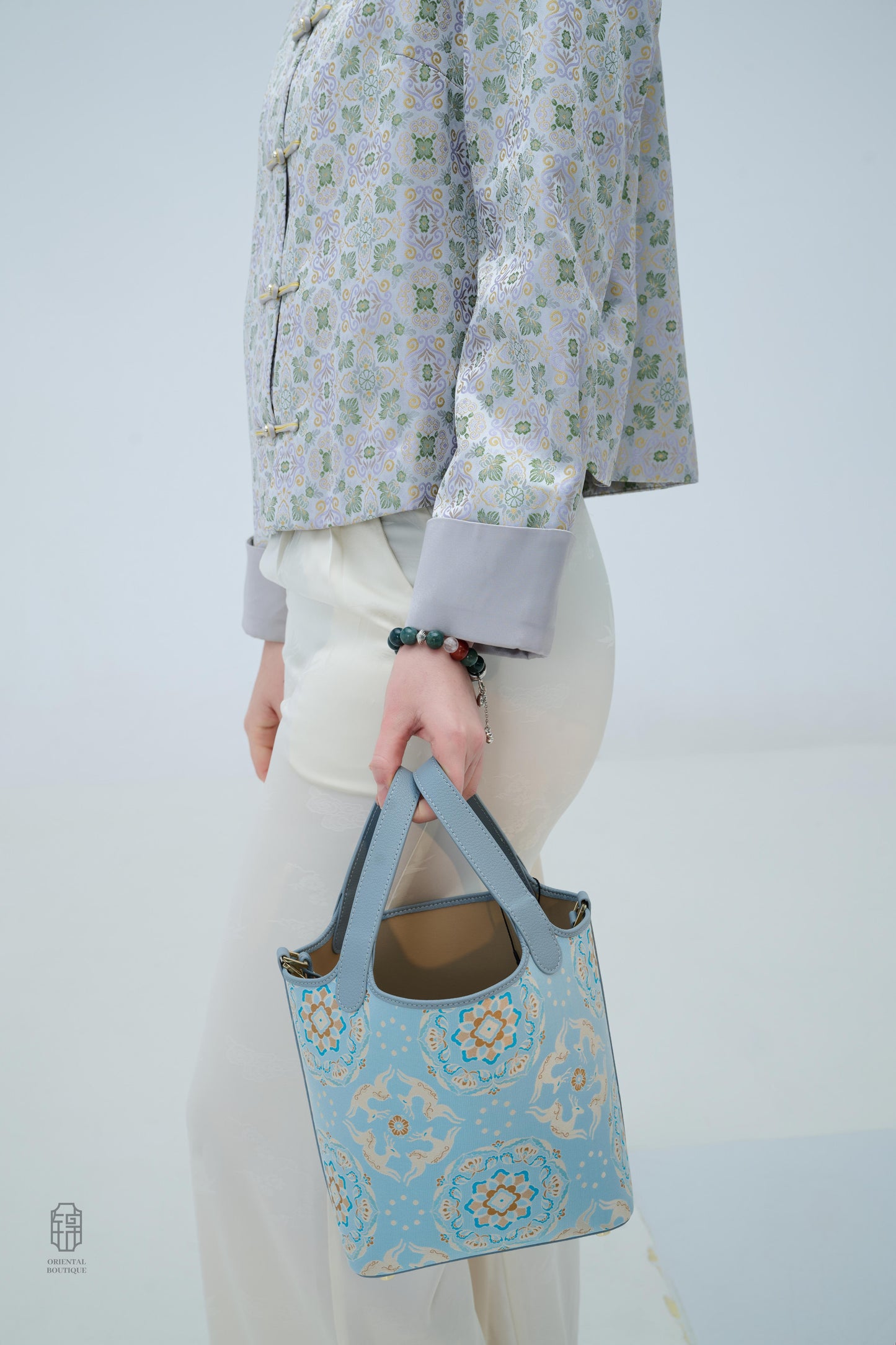 Celestial Lotus Brocade Tote
