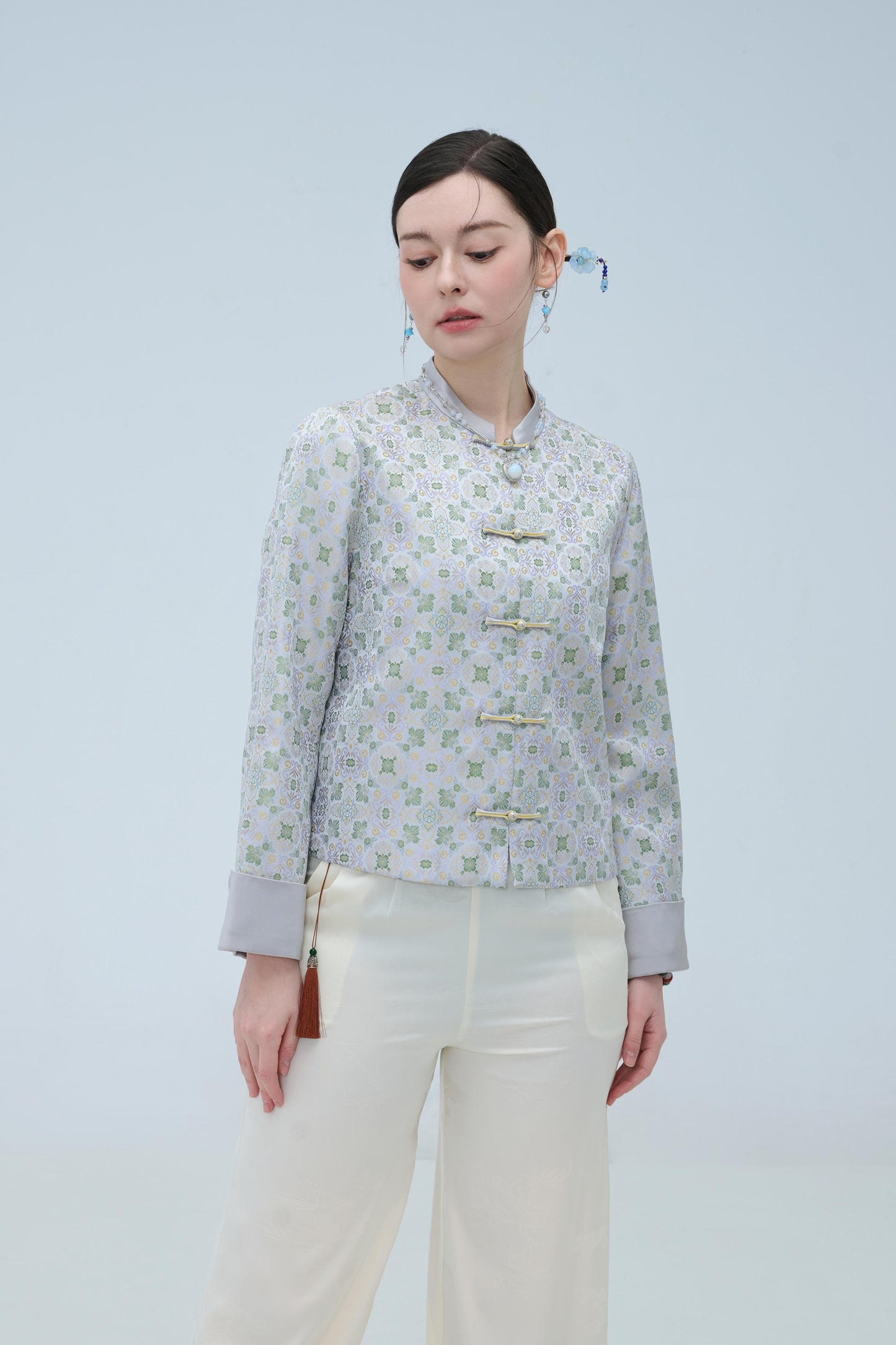 Chinese Brocade Jacket - Celestial Harmony Traditional Style