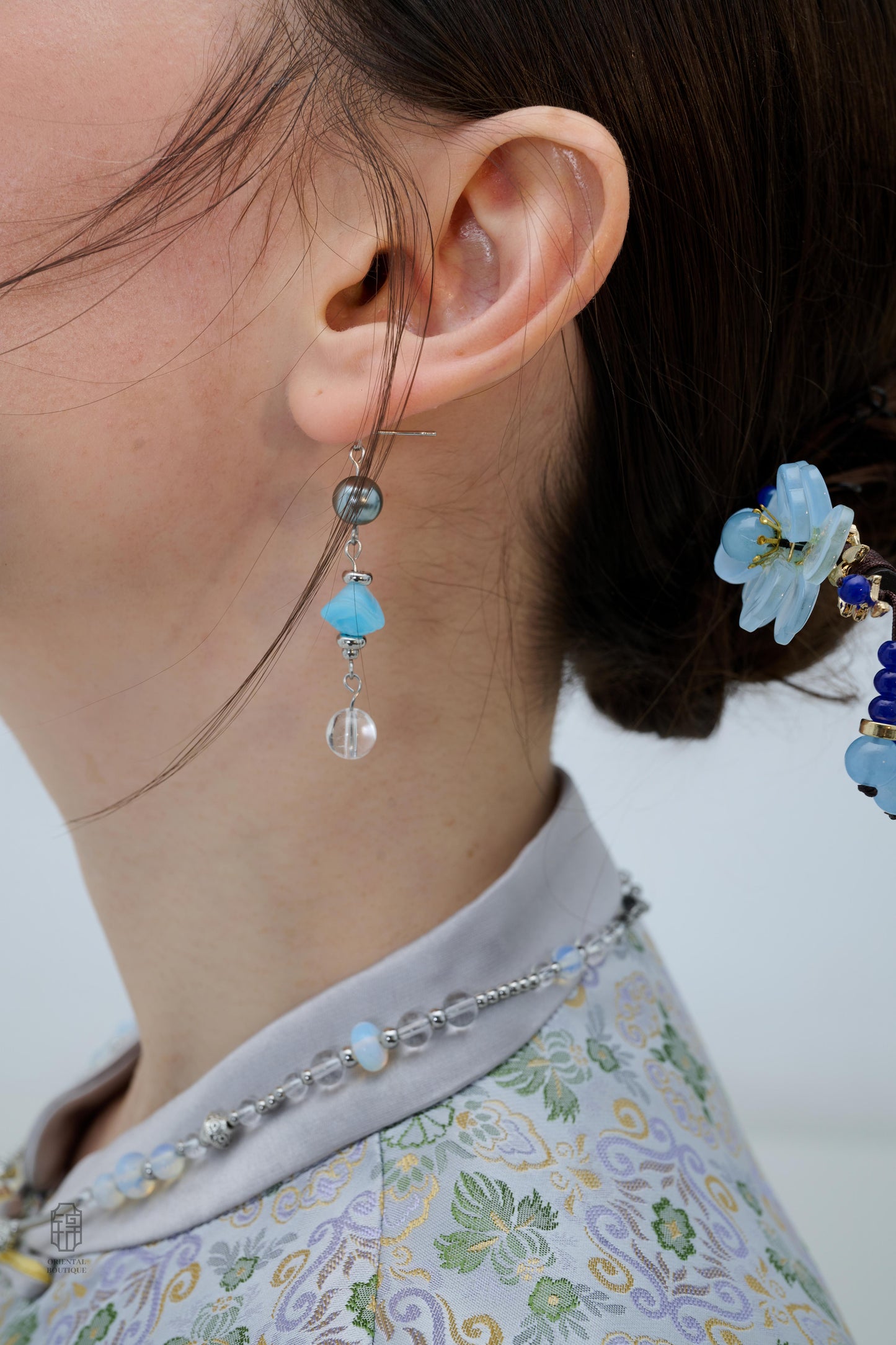 Azure Mist Drop Earrings