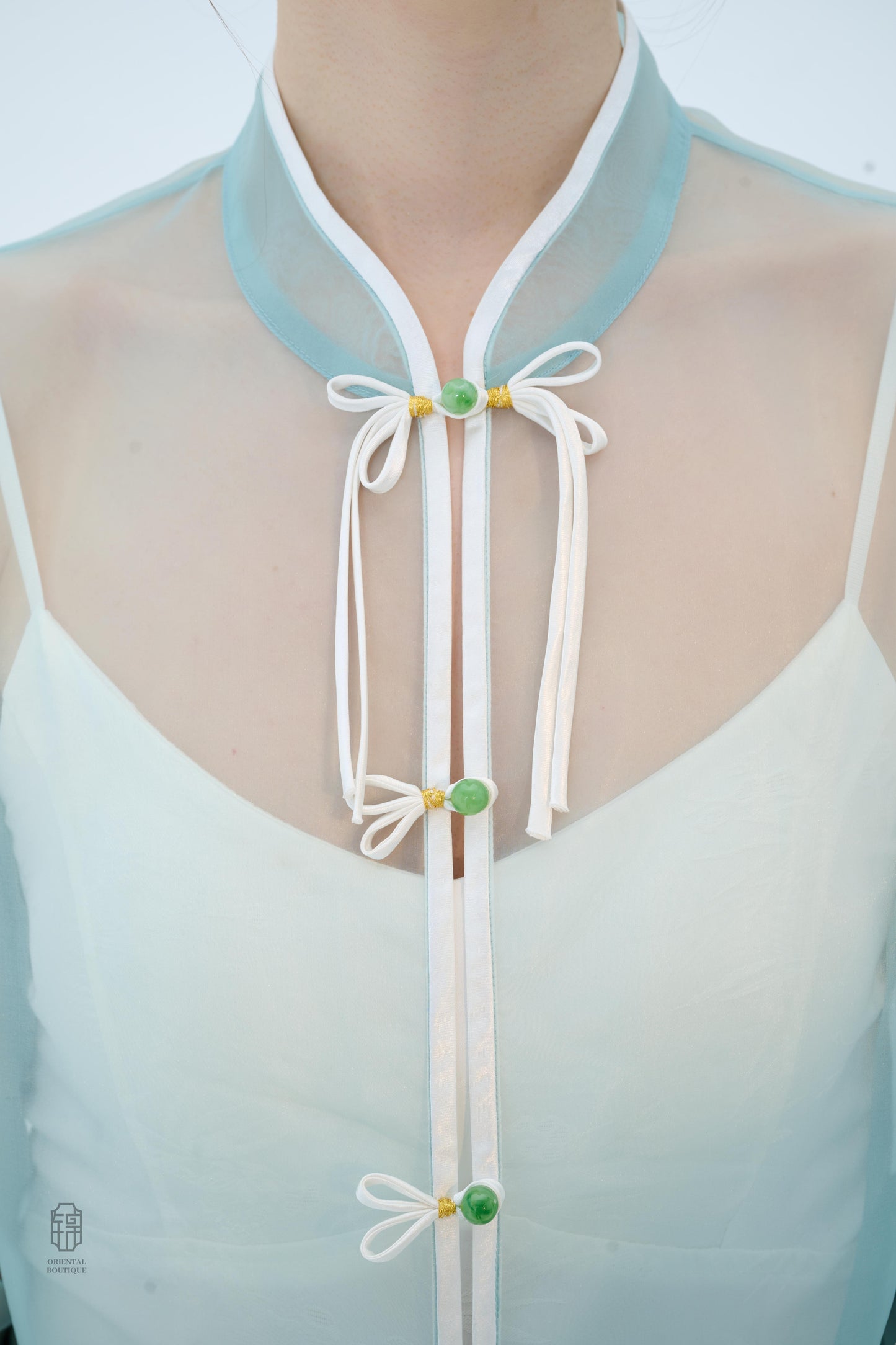 Chinese Sheer Top - Celestial Breeze Modern Style