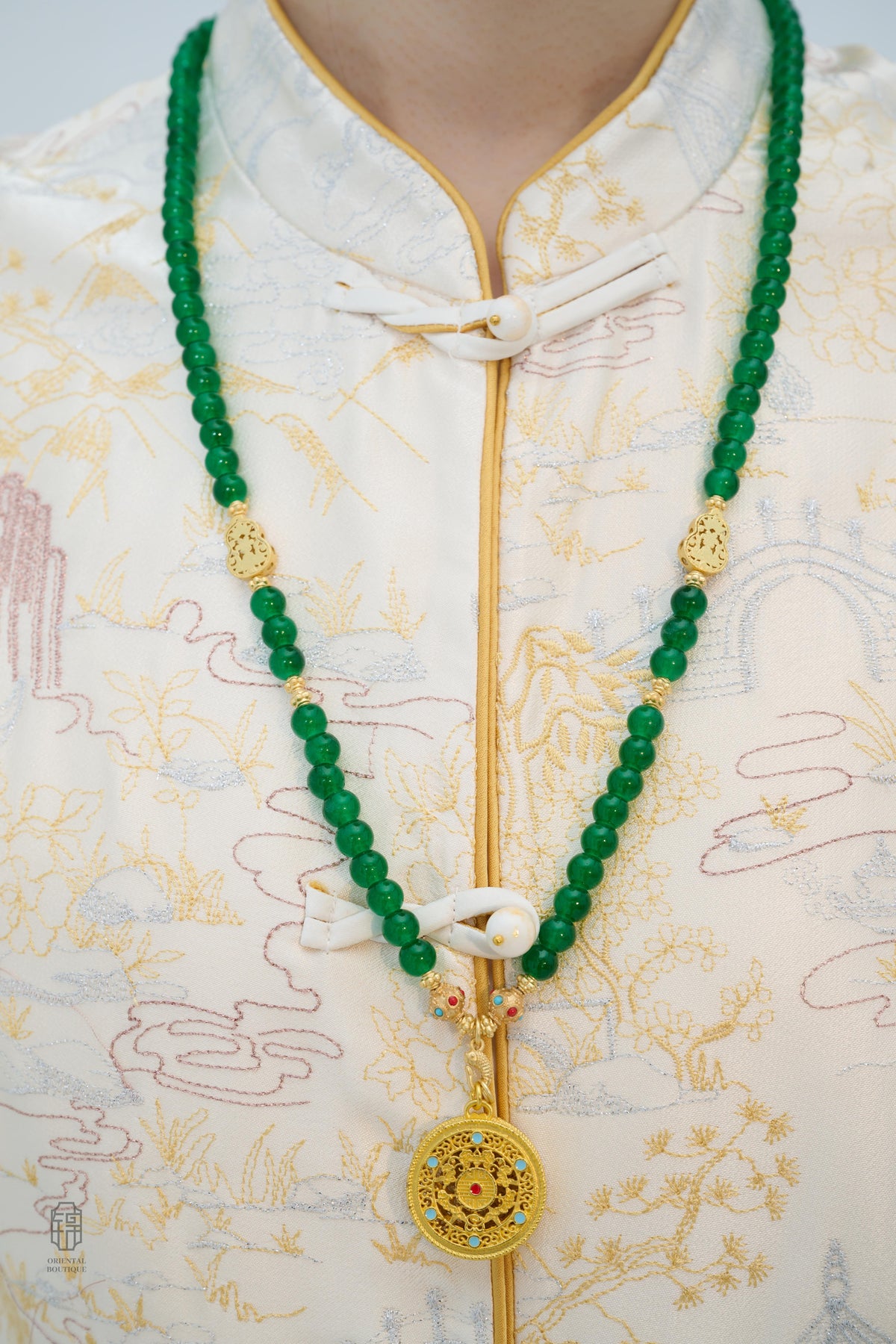 Emerald Mandala Blessing Necklace