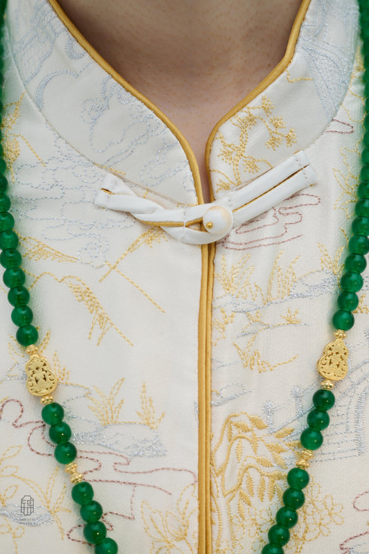 Chinese Brocade Vest - Golden Horizon Traditional Style