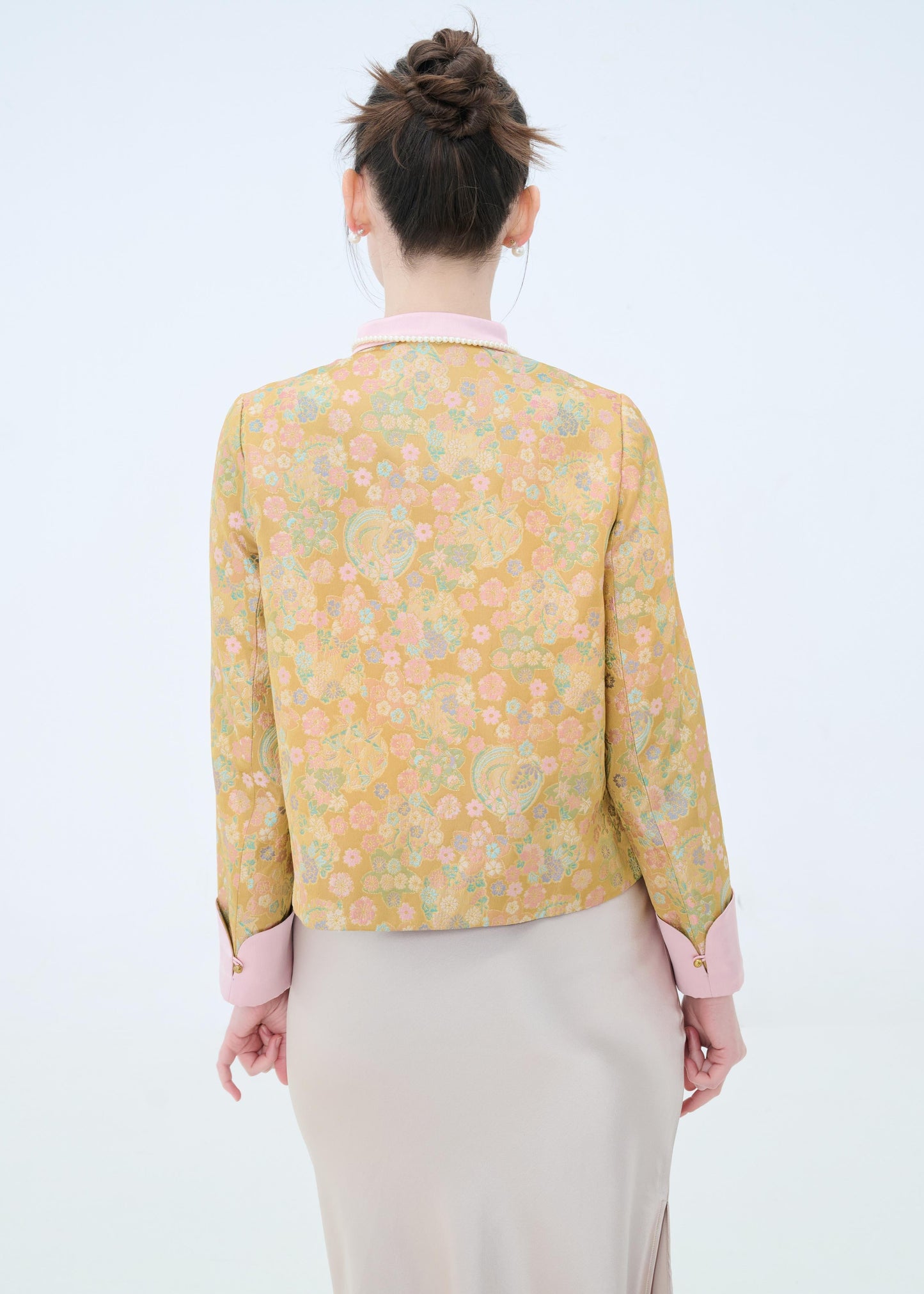 Chinese Brocade Jacket - Autumn Garden Traditional Style