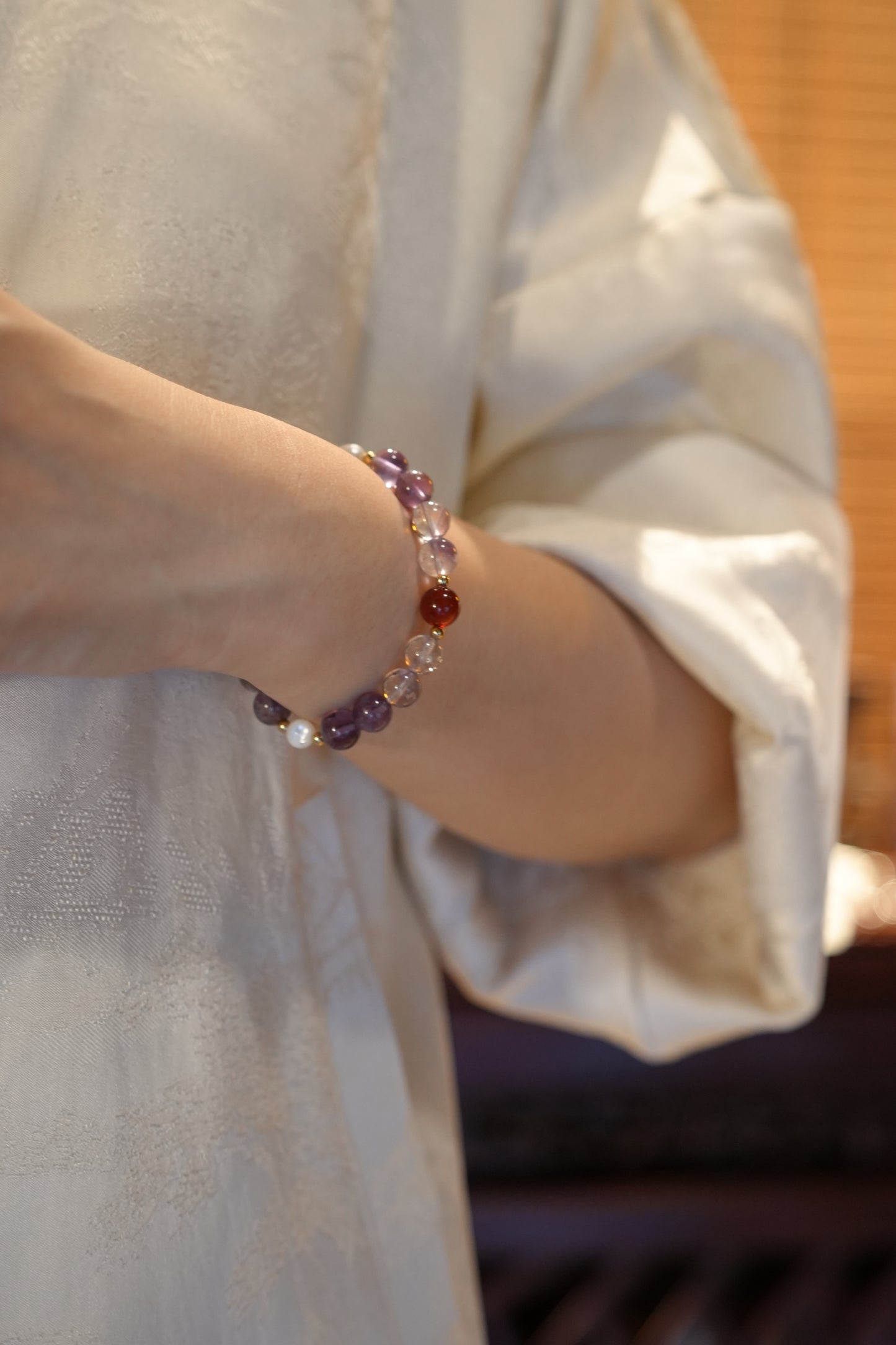 Violet Pearl Bracelet