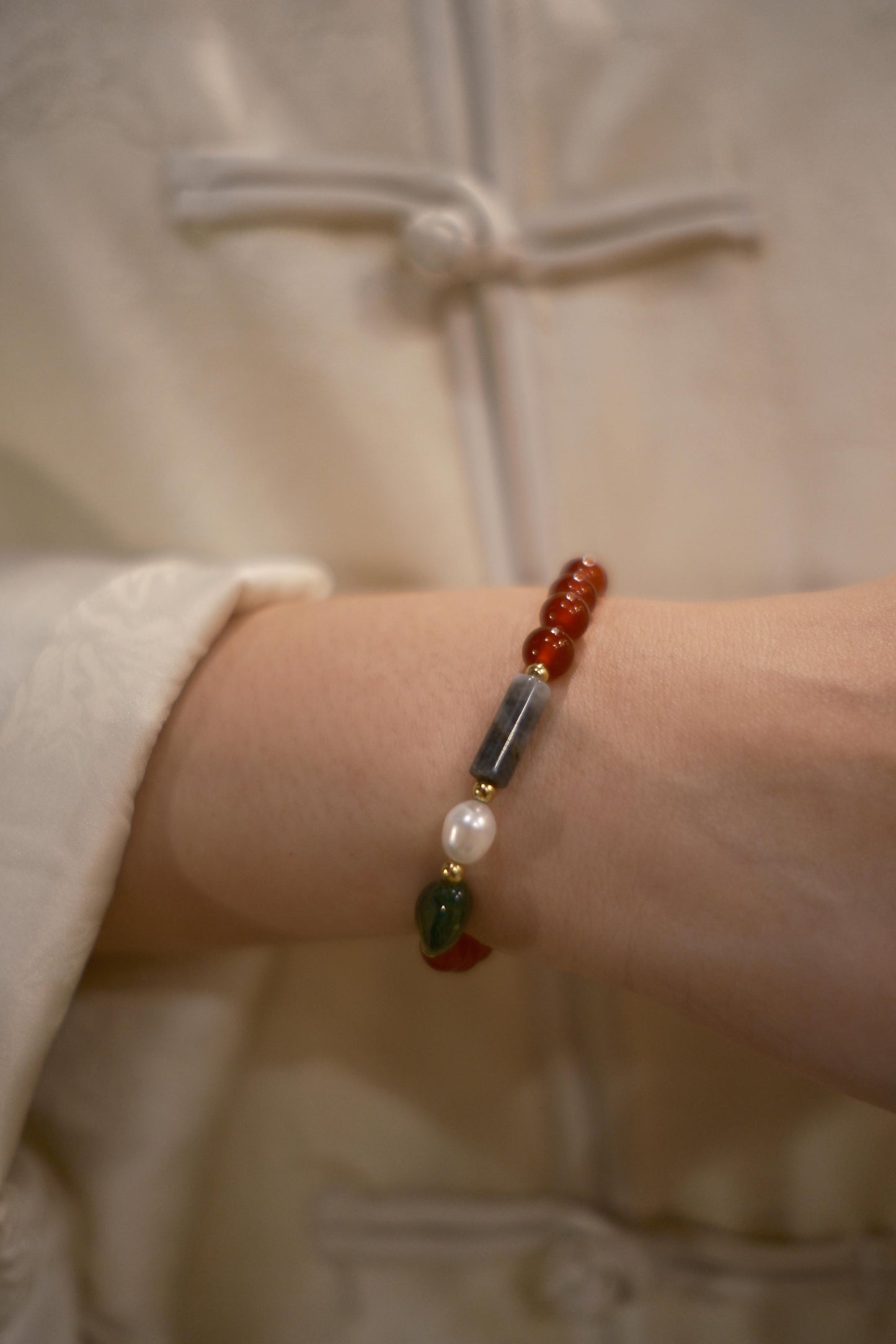Scarlet Jade Treasure Bracelet