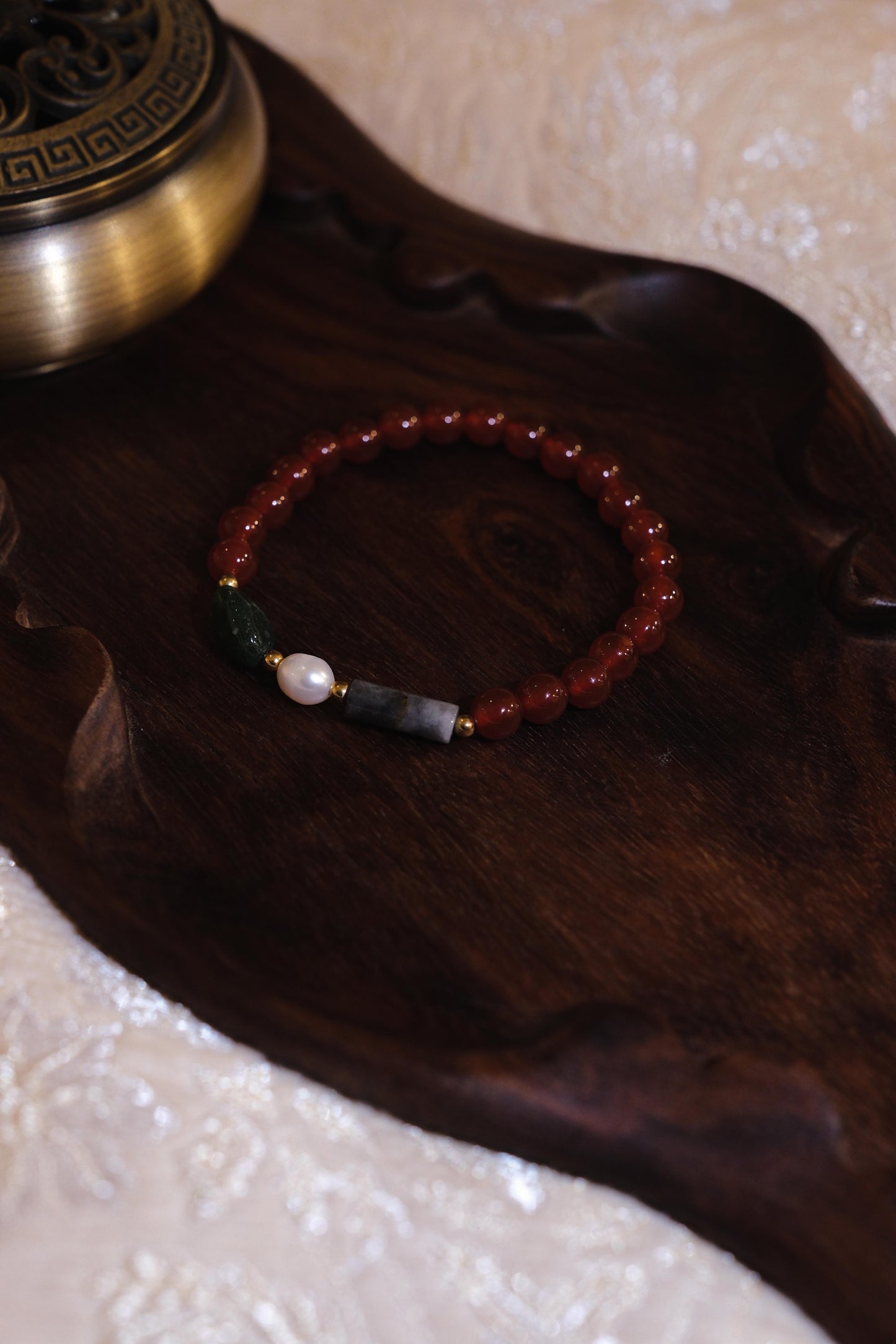 Scarlet Jade Treasure Bracelet
