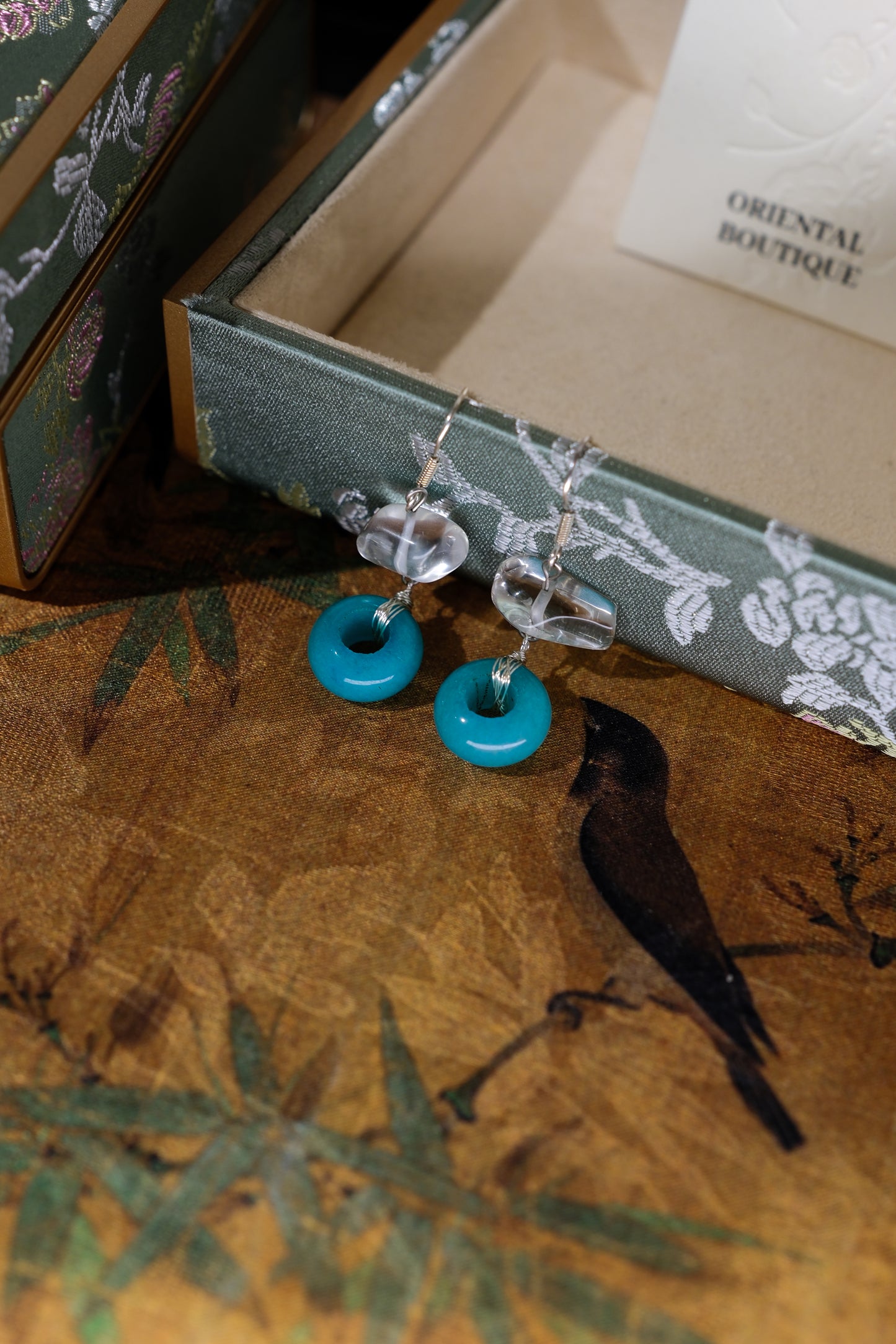 Ocean Whisper Donut Jade Earrings