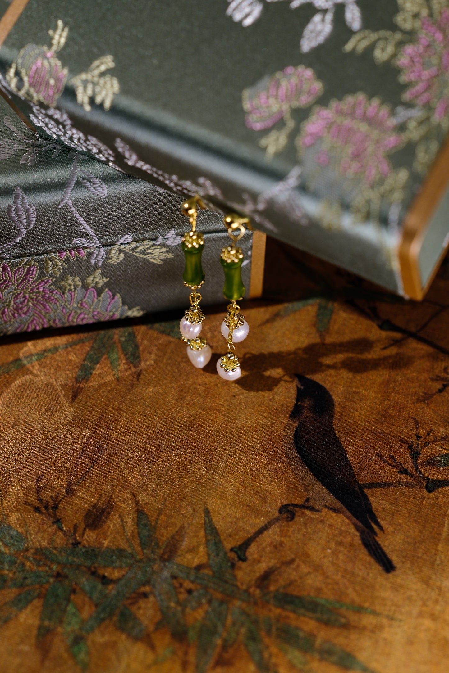 Bamboo Pearl Grace Earrings