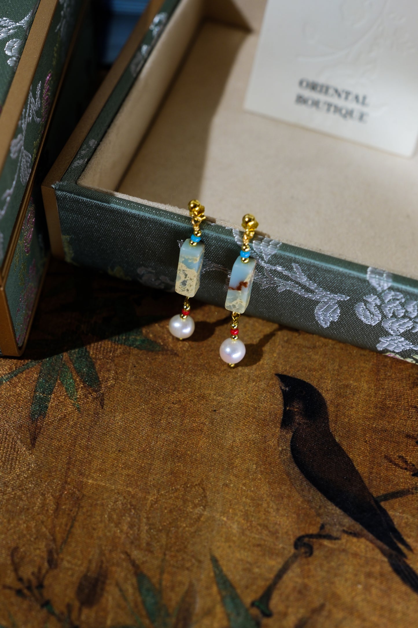 Aqua Pearl Harmony Earrings