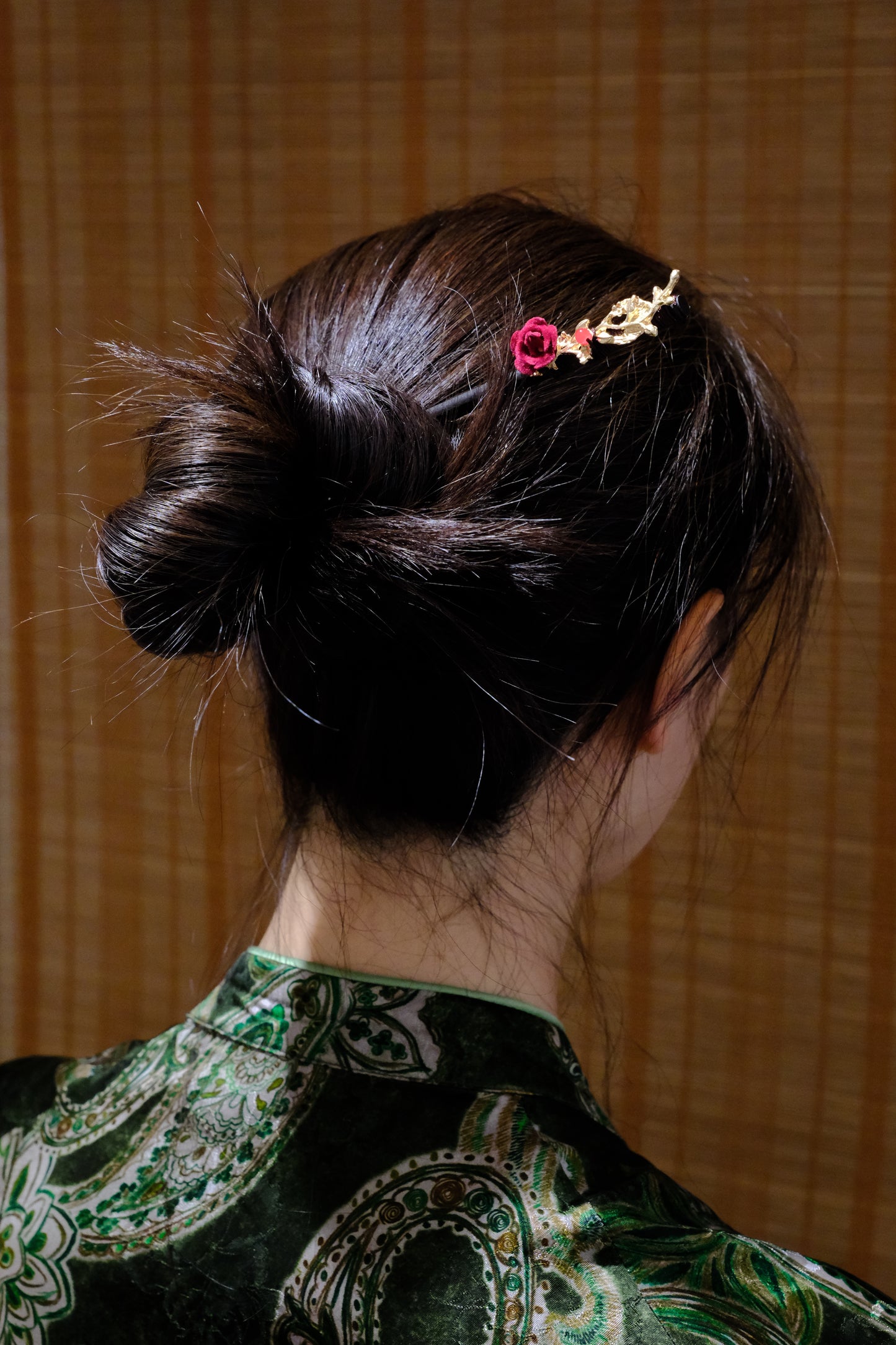 Gold Fish Wooden Hair Stick