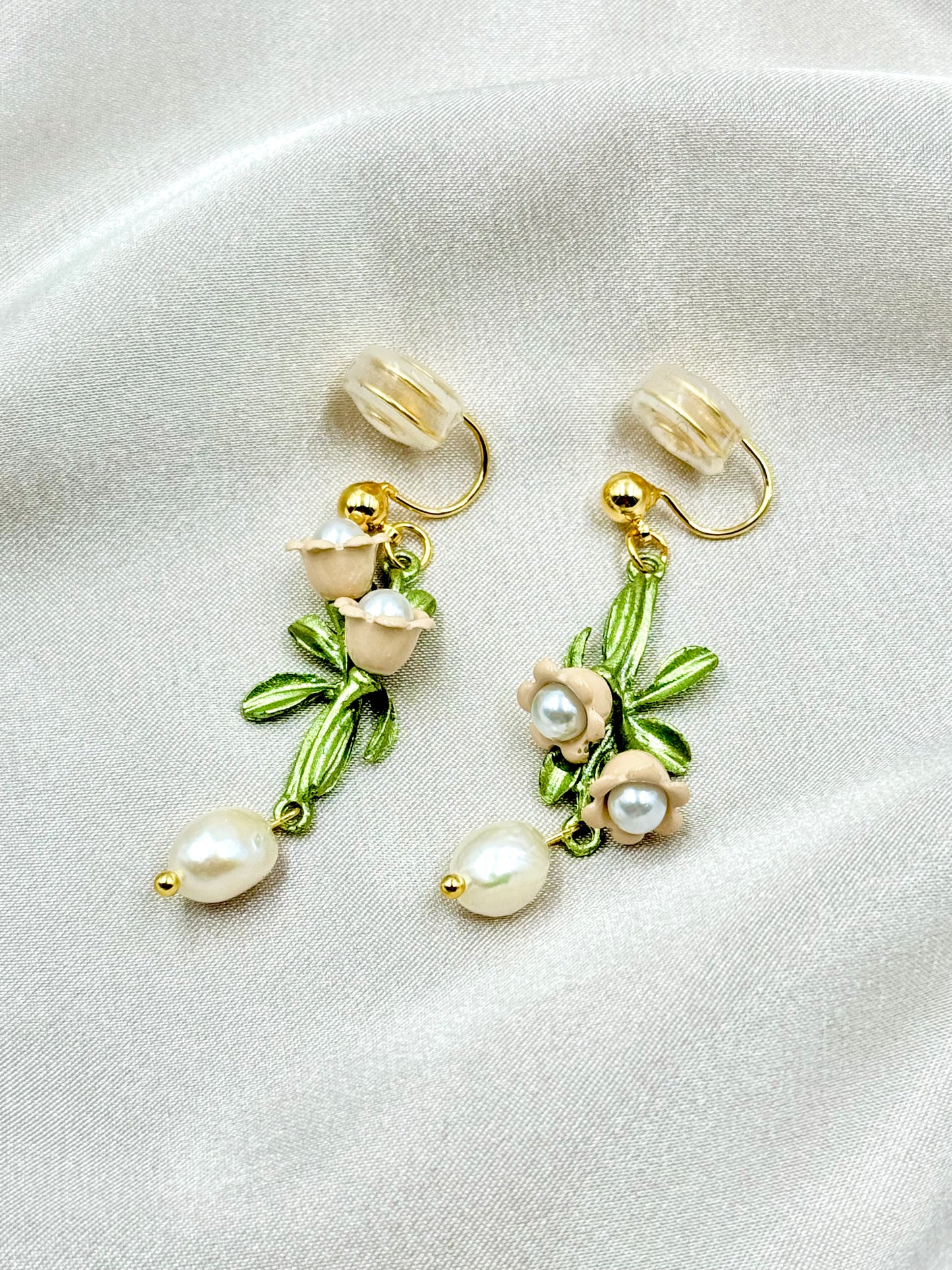 Pearl Blossom Whisper Earrings - ORIENTAL BOUTIQUE