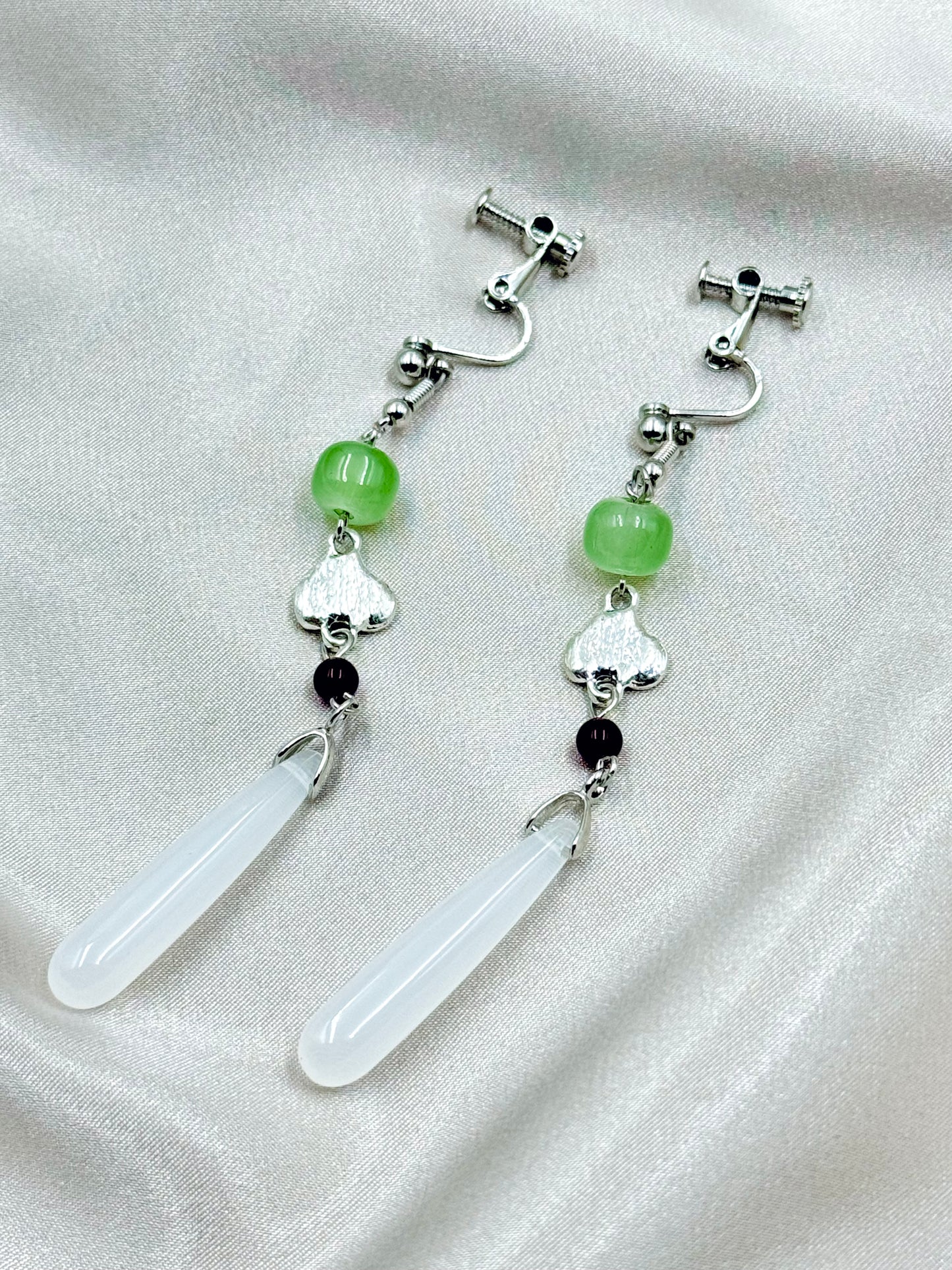 Jade Dewdrops Earrings - ORIENTAL BOUTIQUE