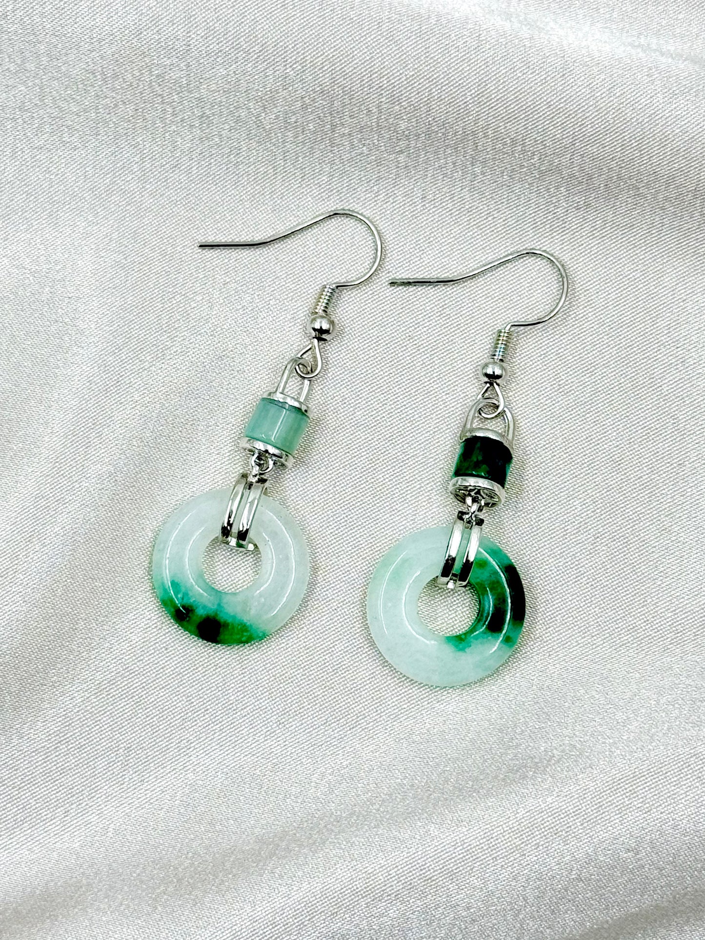 Jade Loop Serenity Earrings - ORIENTAL BOUTIQUE