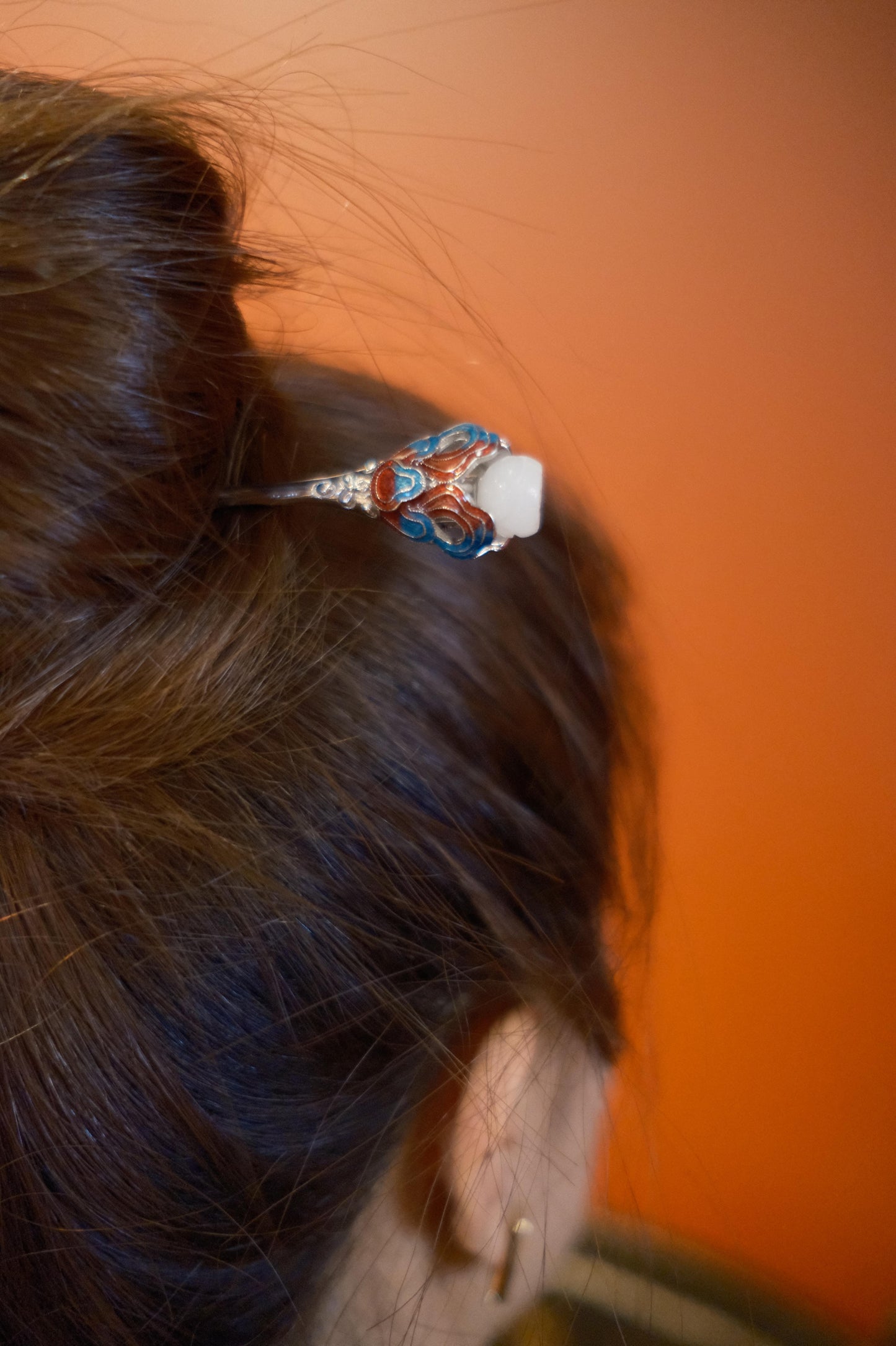 Regal Phoenix Feather Hairpin