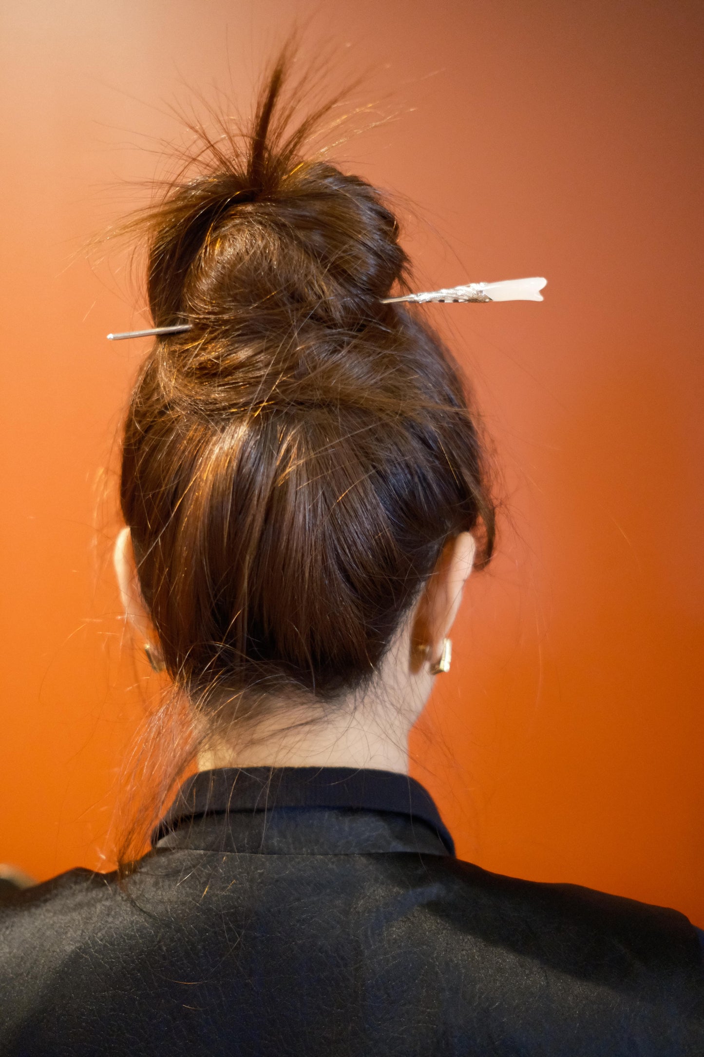 Silver Magnolia Hairpin
