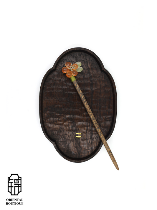 Amber Blossom Hairpin - ORIENTAL BOUTIQUE