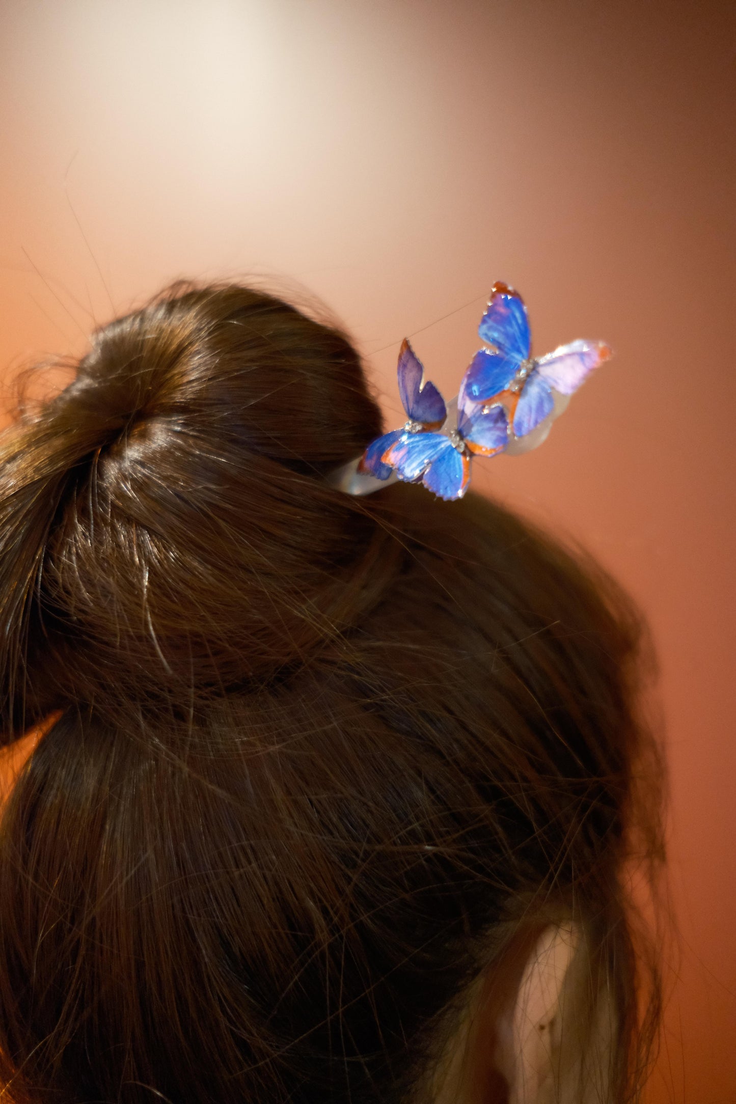 Iridescent Butterfly Dance Hairpin