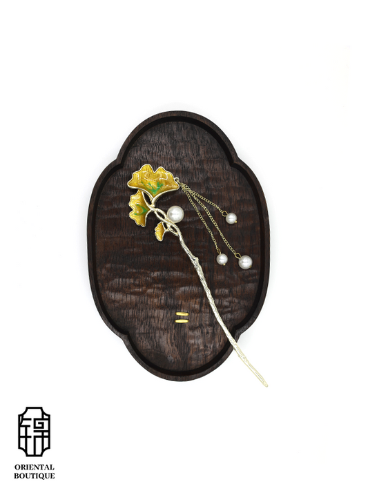 Ginkgo Elegance Hairpin - ORIENTAL BOUTIQUE