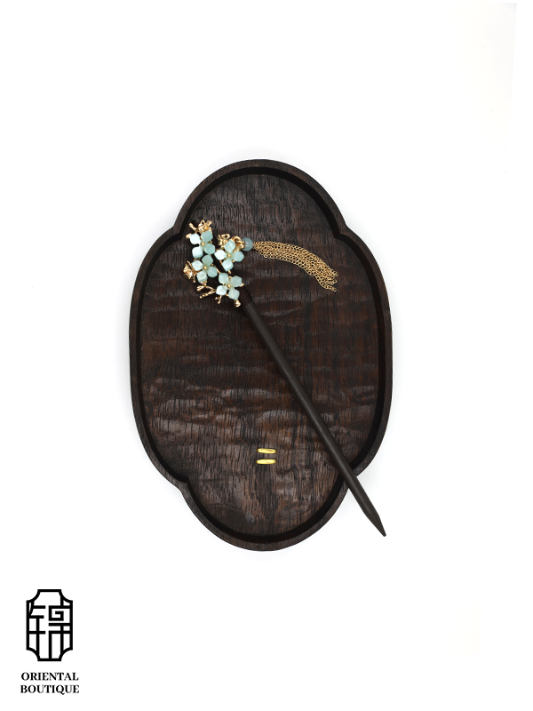 Sky Blue Jade Hairpin - ORIENTAL BOUTIQUE
