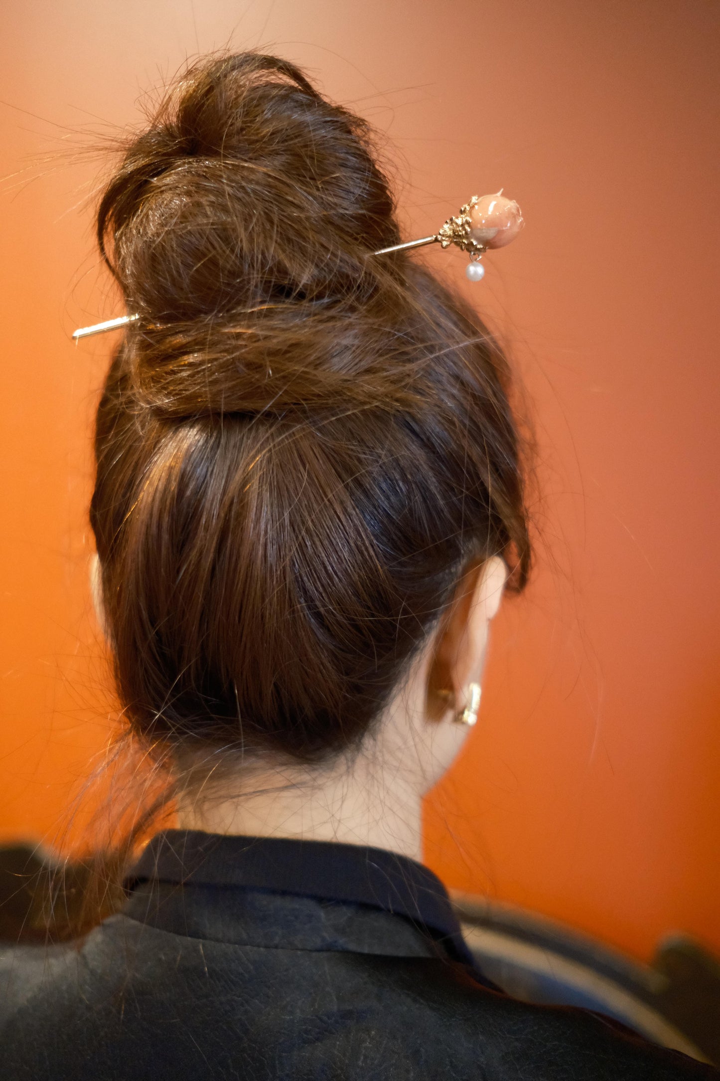 Peach Blossom Bud Golden Hairpin
