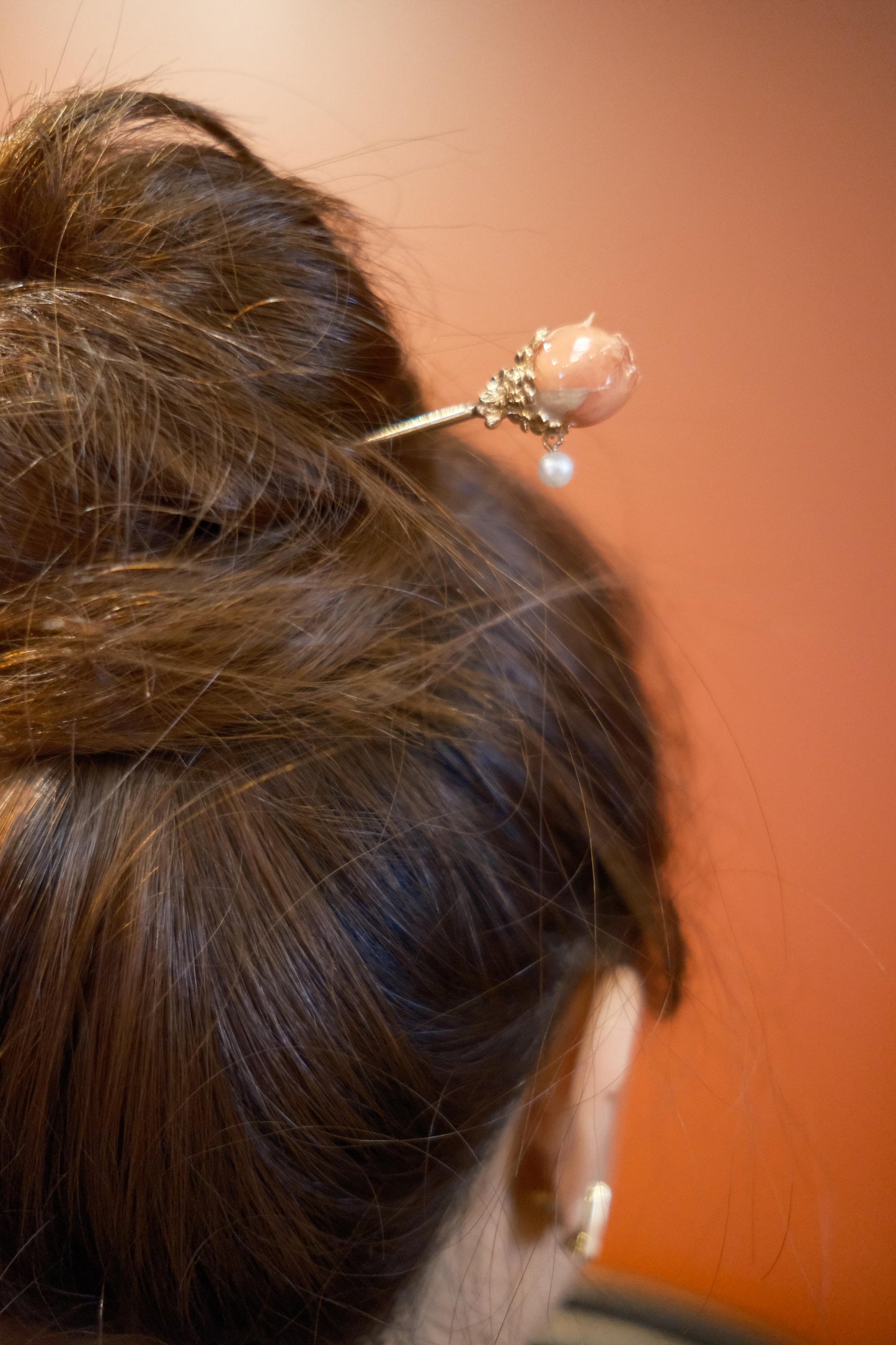 Peach Blossom Bud Golden Hairpin