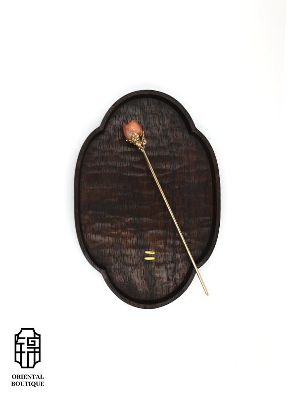 Peach Blossom Bud Golden Hairpin - ORIENTAL BOUTIQUE