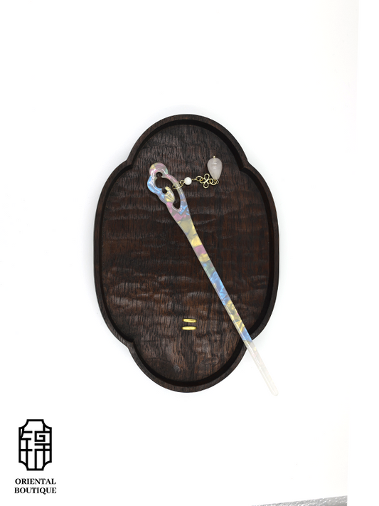 Cloud and Moon Iridescent Hairpin - ORIENTAL BOUTIQUE