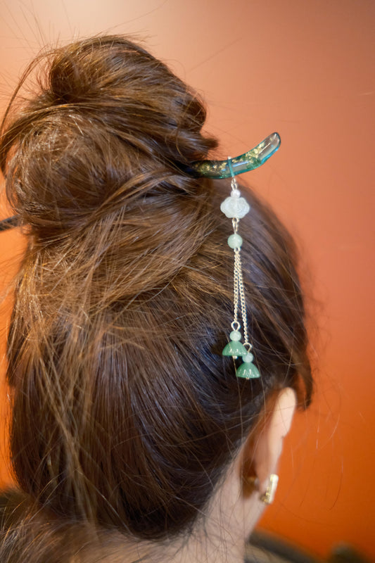 Jade Blessing Pendant Hairpin