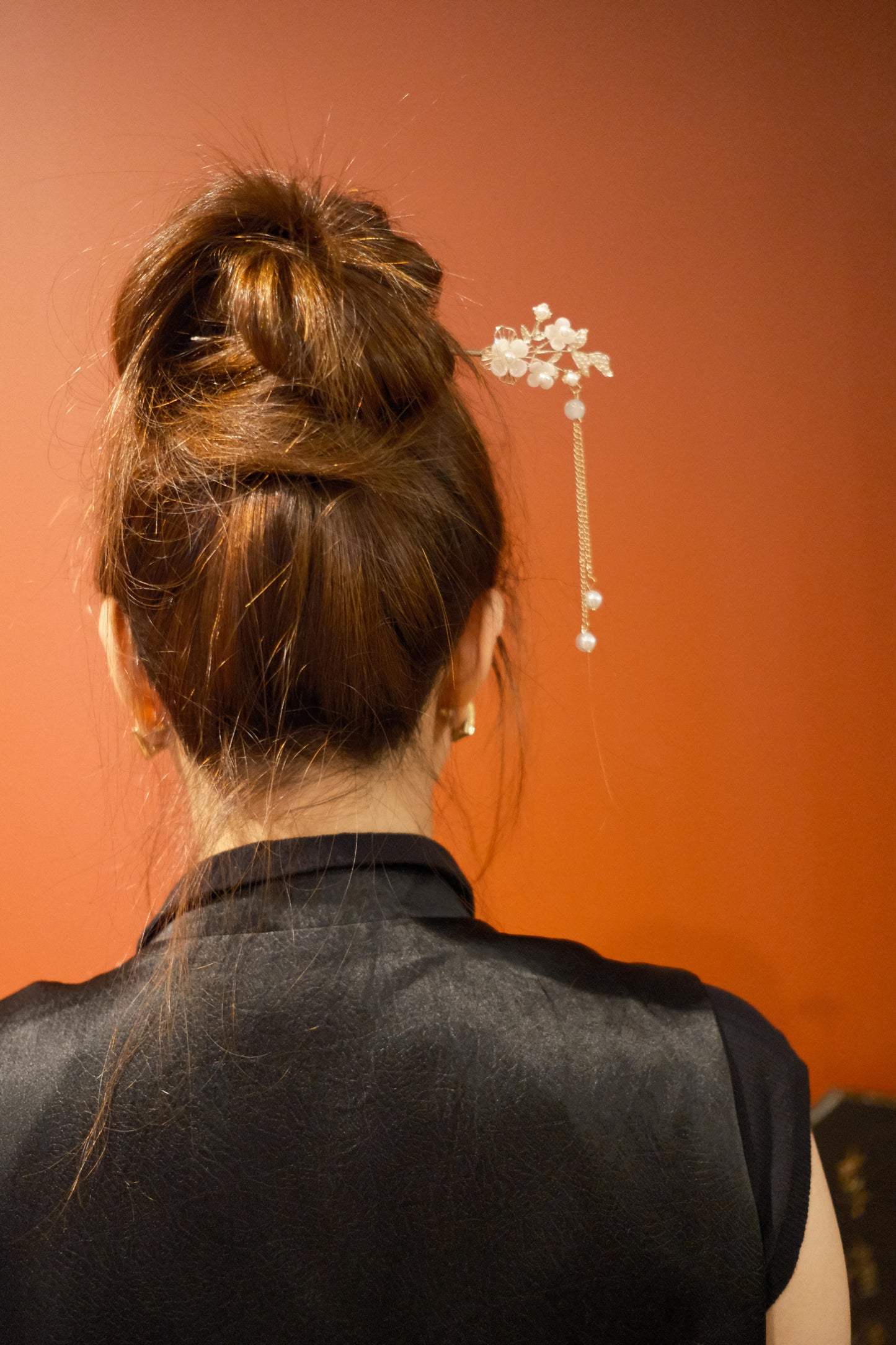 Golden Butterfly Blossom Hairpin