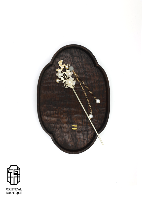 Golden Butterfly Blossom Hairpin - ORIENTAL BOUTIQUE