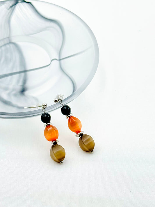 Desert Flame Cat’s Eye Earrings