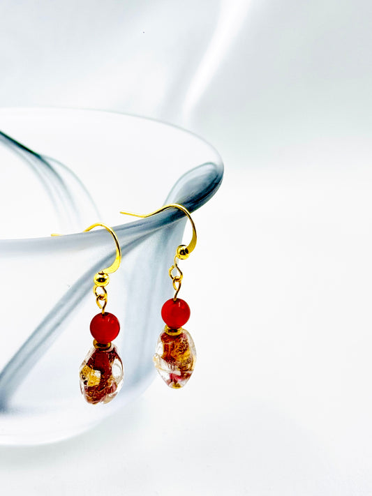 Ember Bloom Glass Earrings