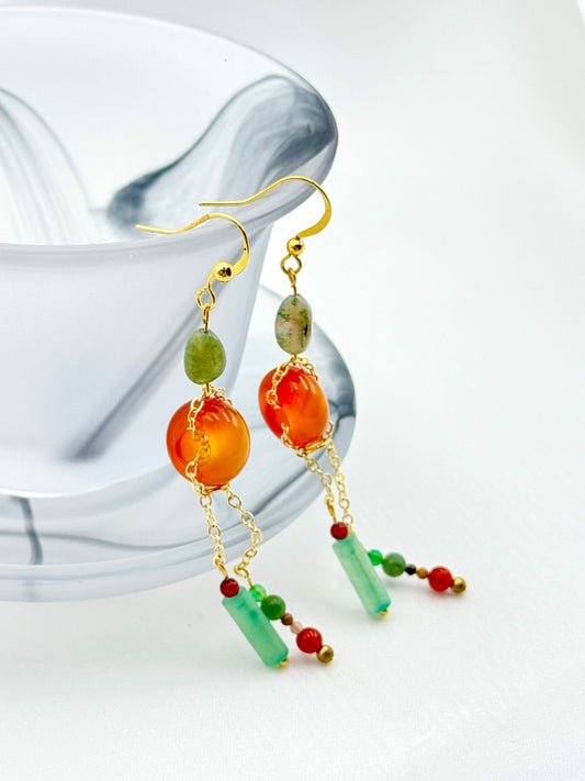 Autumn Talisman Jade Earrings