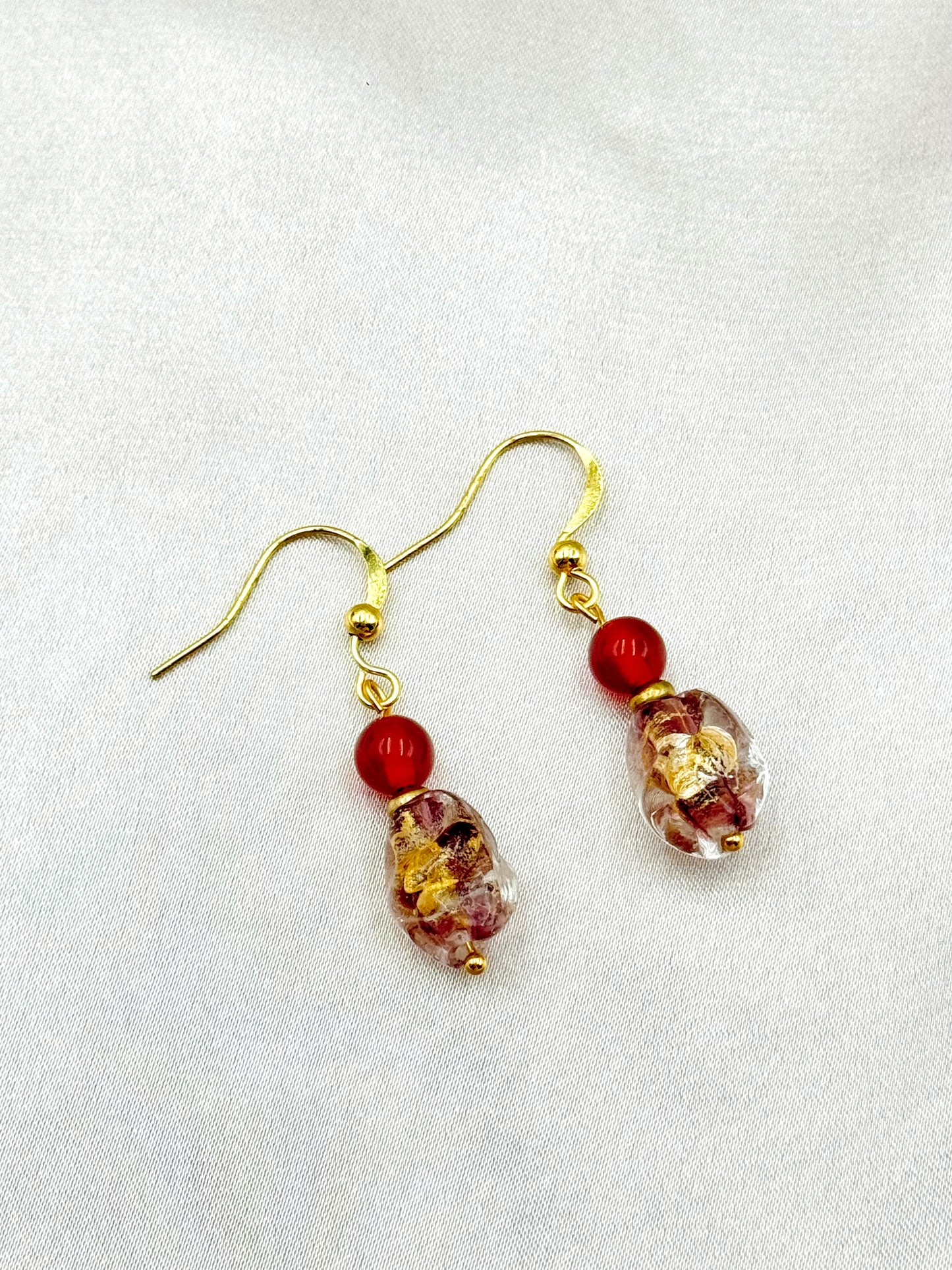 Ember Bloom Glass Earrings