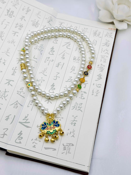 Lotus Blessing Pearl Necklace