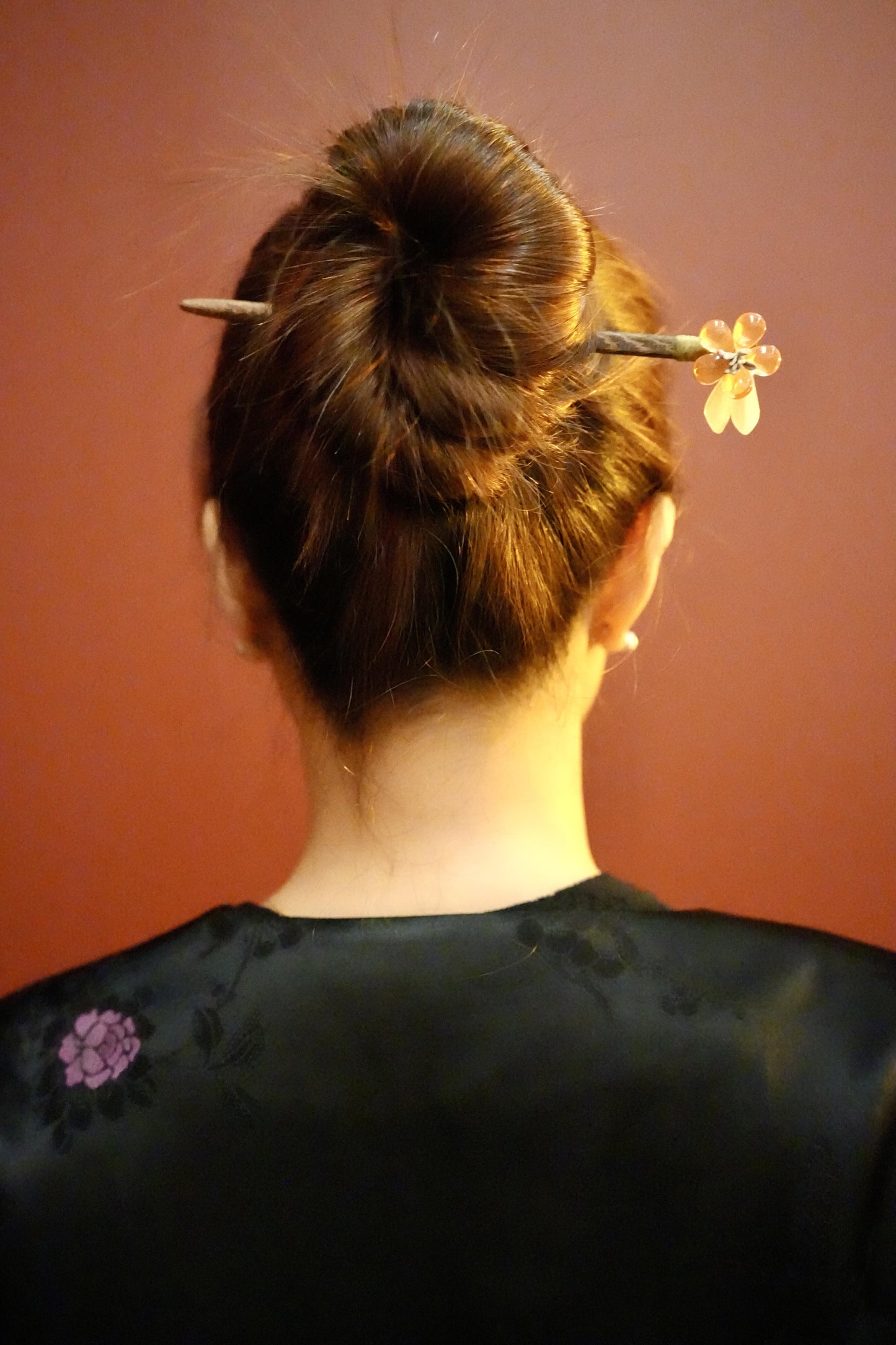 Amber Blossom Hairpin
