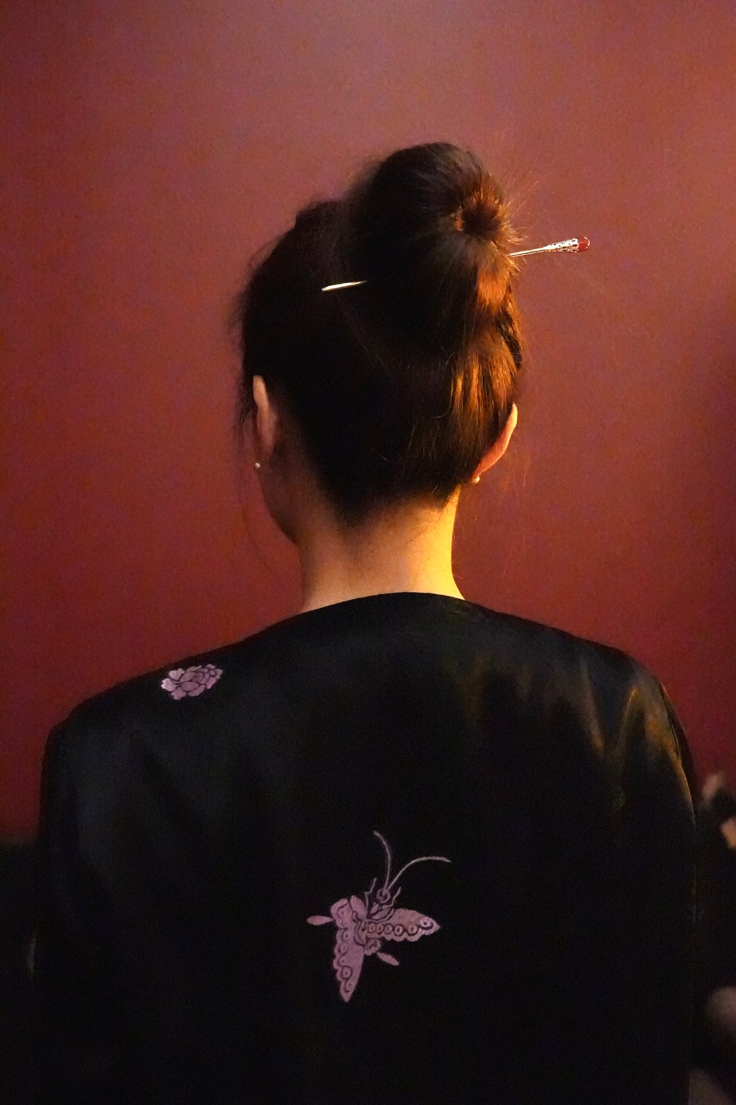 Crimson Coral Hairpin