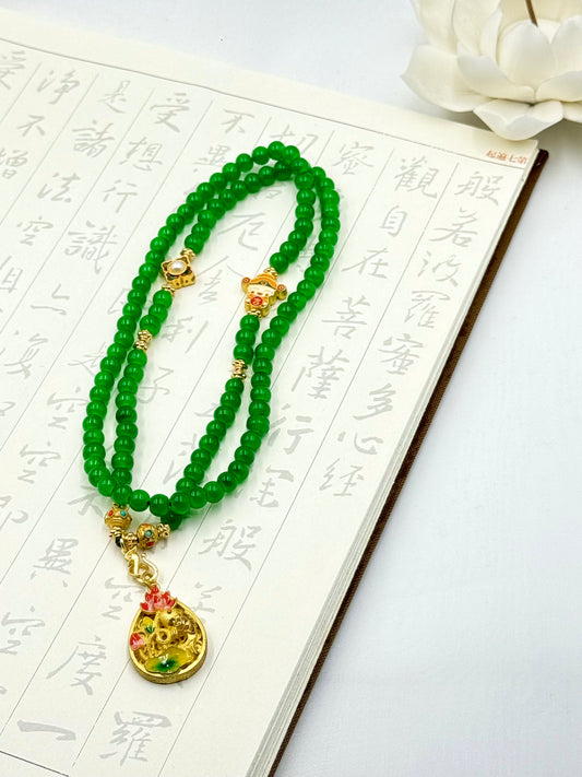 Orient Collection - Jade Dewdrop Elegance Necklace - ORIENTAL BOUTIQUE