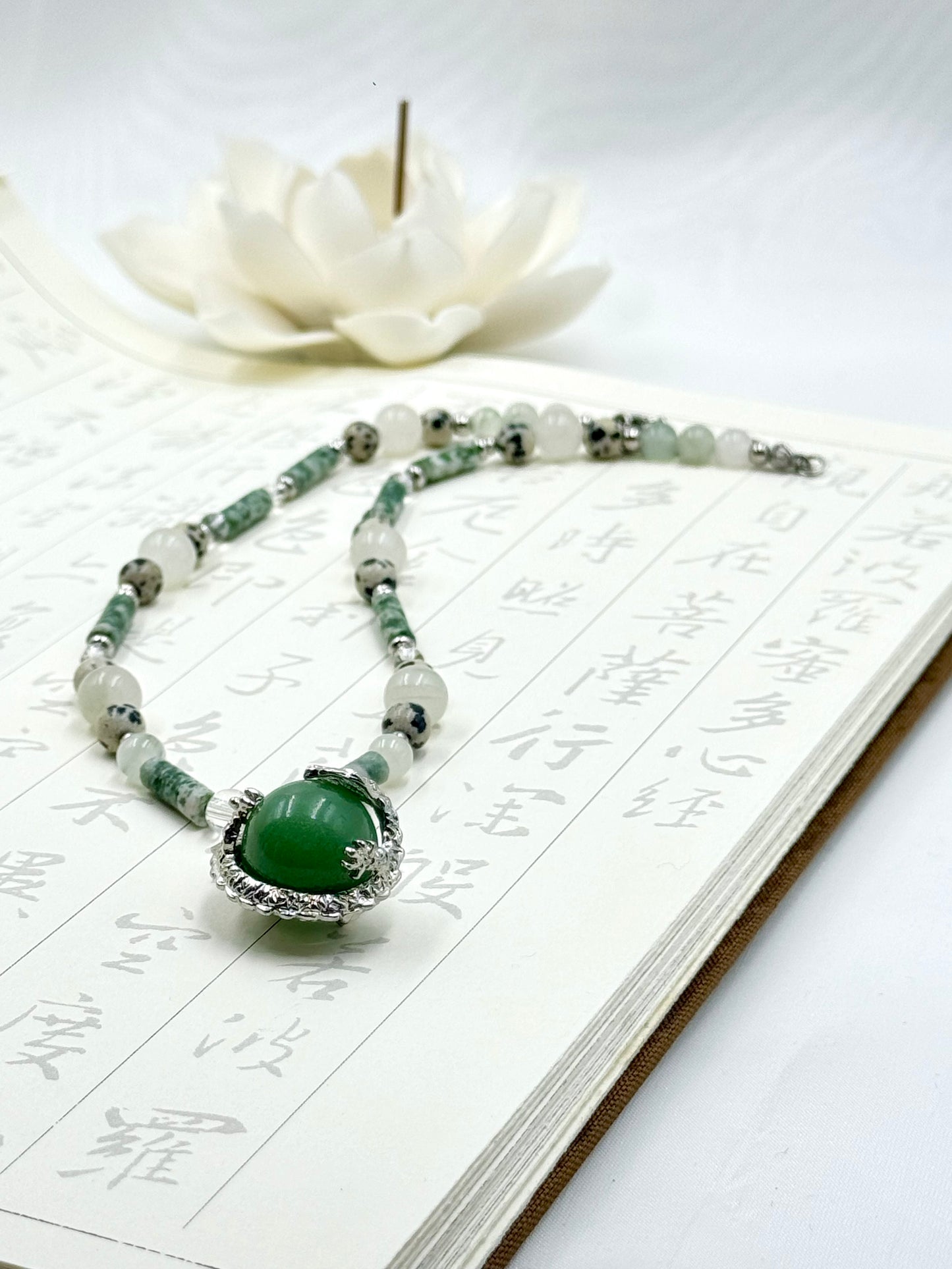 Dragon Collection - Jade Dragon Circle Necklace - ORIENTAL BOUTIQUE