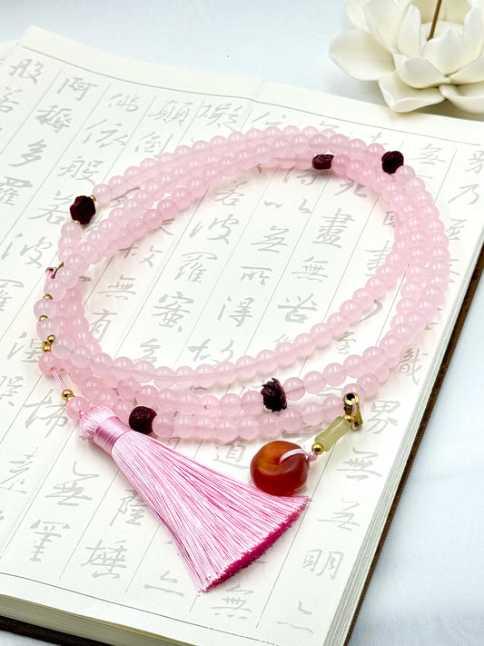 Serene Collection - Pink Lotus Serenity Mala - ORIENTAL BOUTIQUE