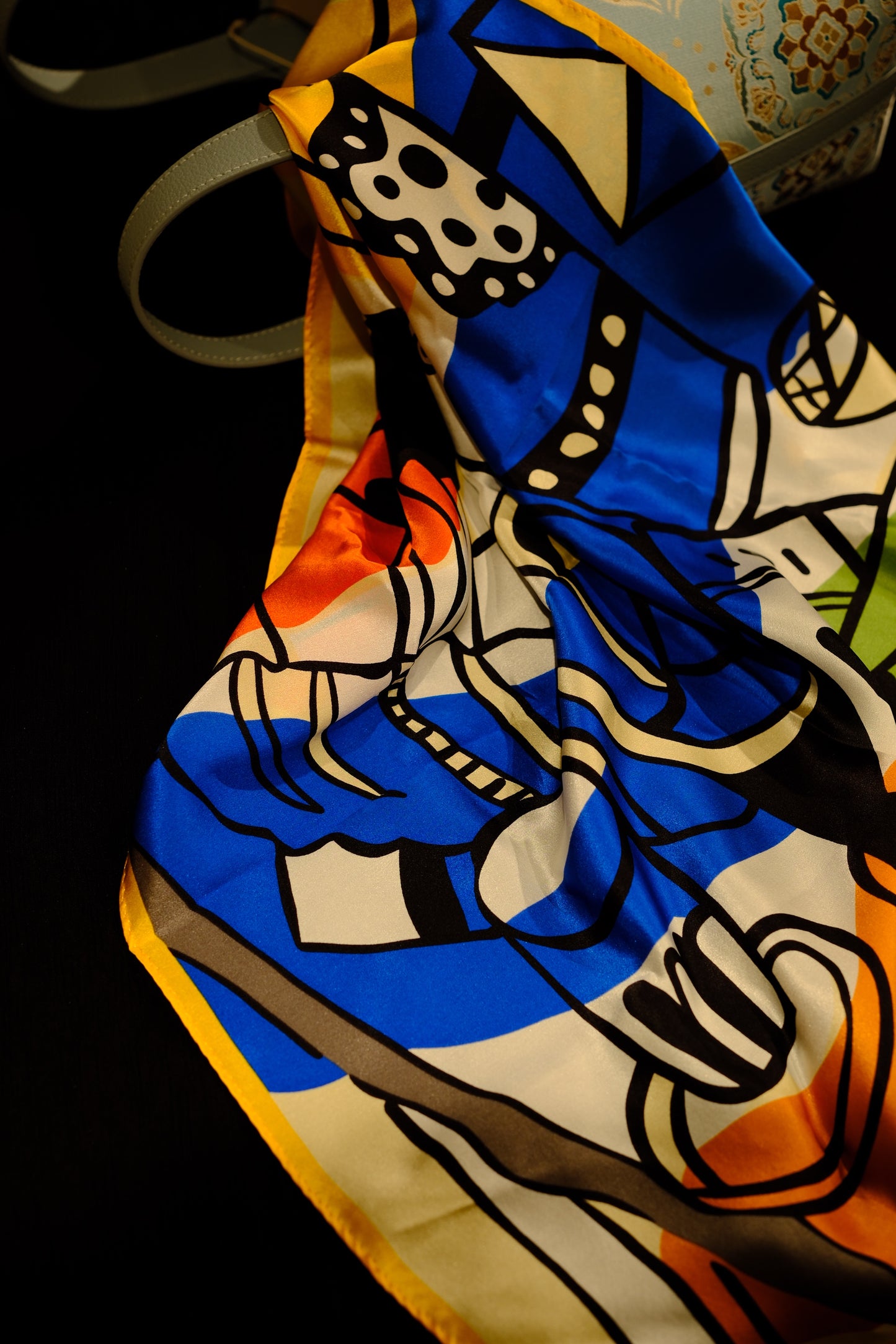 Abstract Pop Art Silk Square Scarf