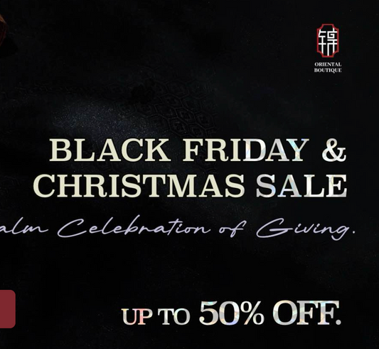 Black Friday Oriental Style Mega Sale · Silk Tops, Vests & Accessories at Ultra-Low Prices!